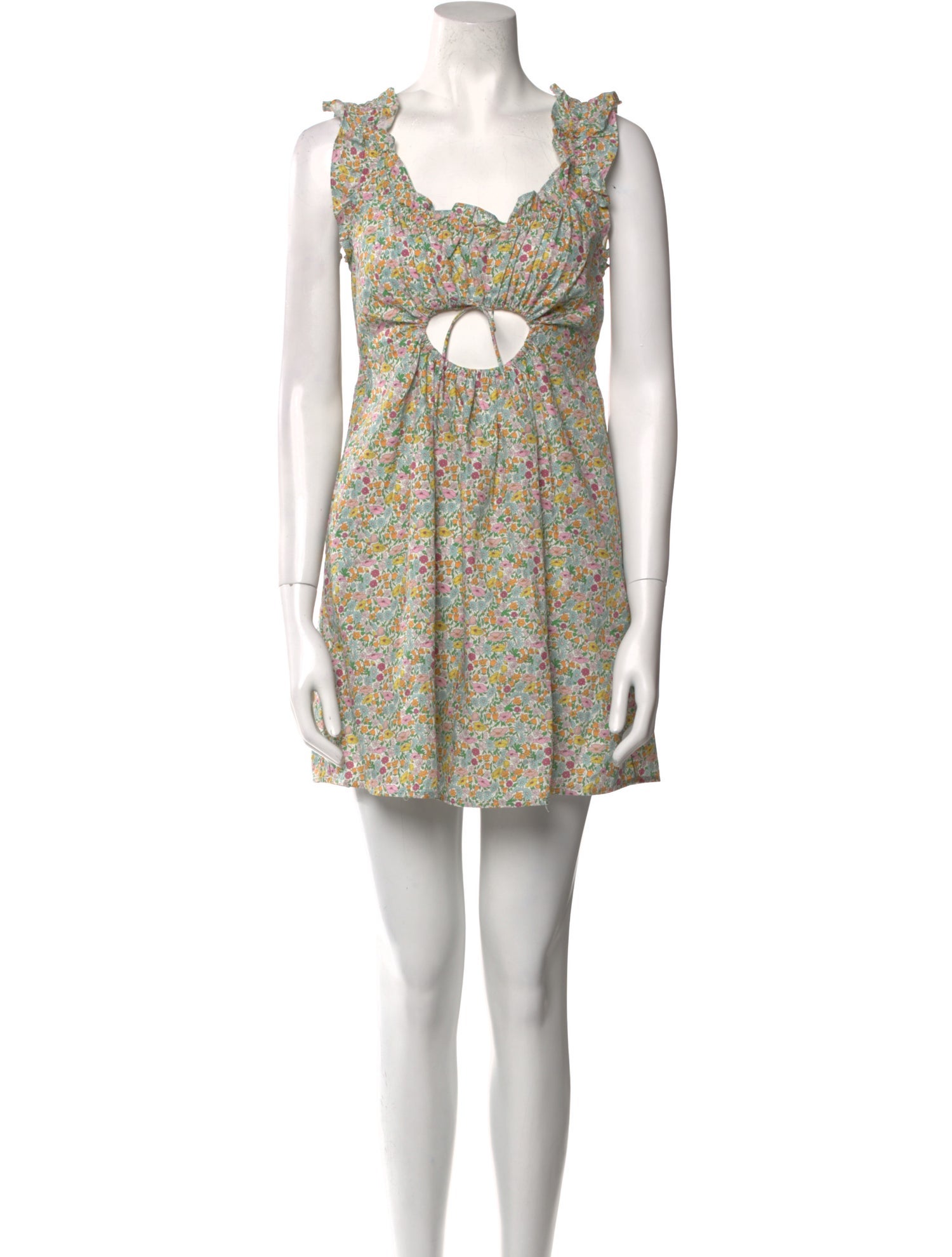 For Love & Lemons Floral Print Mini Dress