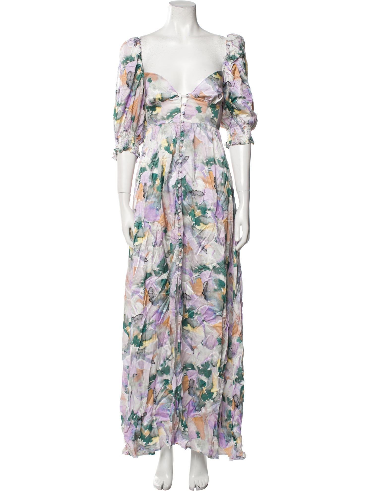 For Love & Lemons Floral Print Long Dress w/ Tags