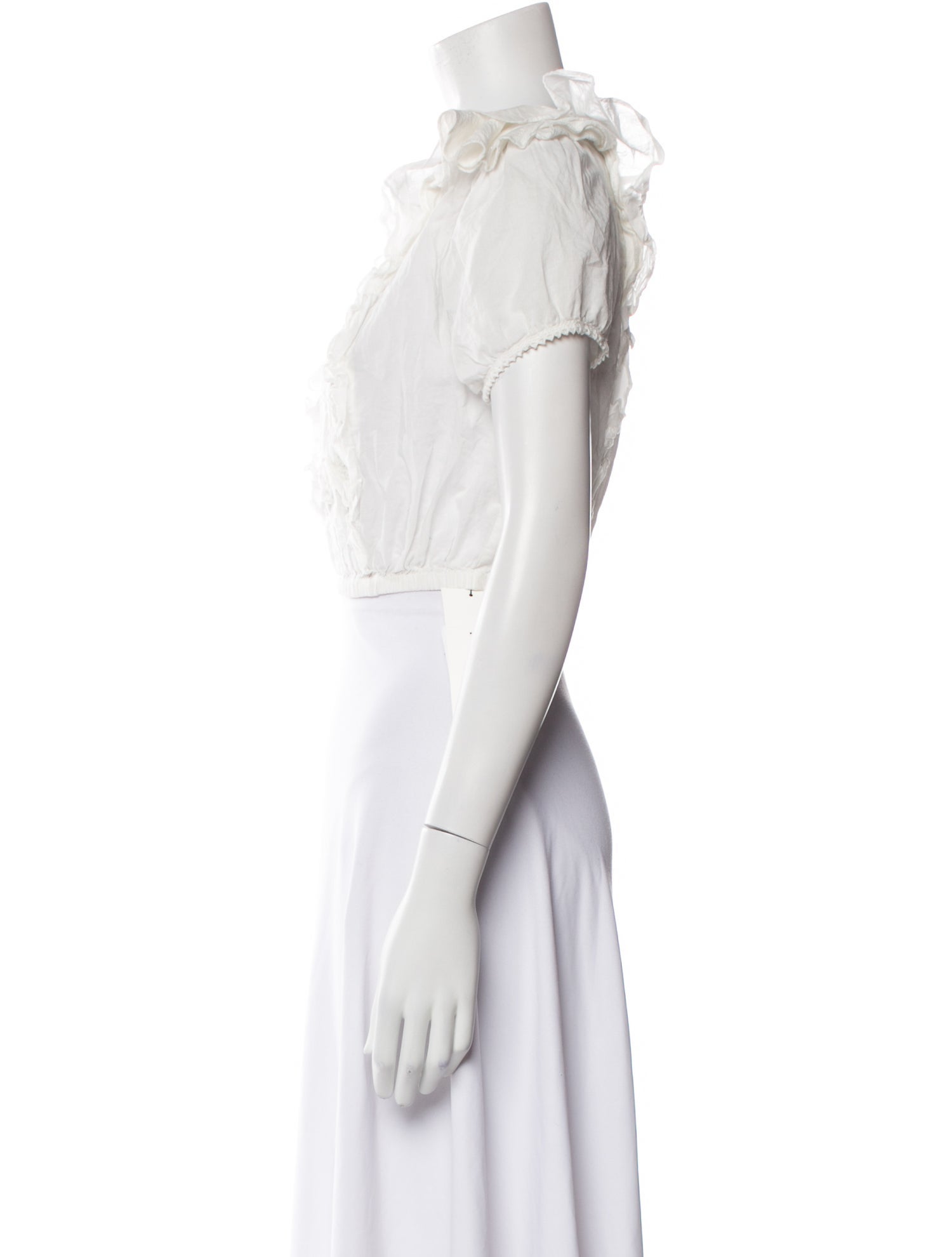 For Love & Lemons Scoop Neck Short Sleeve Crop Top