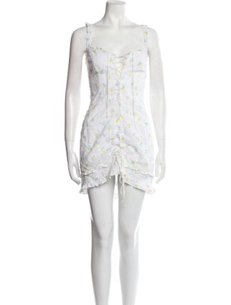 For Love & Lemons Floral Print Mini Dress