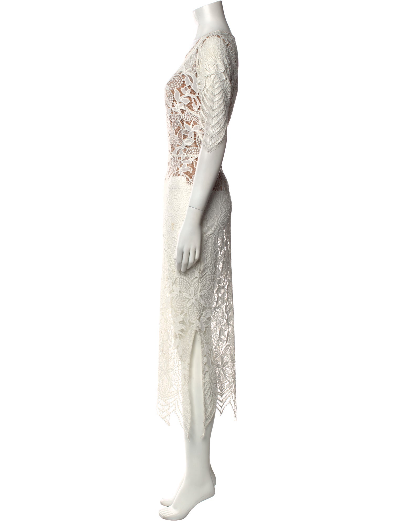 For Love & Lemons Lace Pattern Long Dress