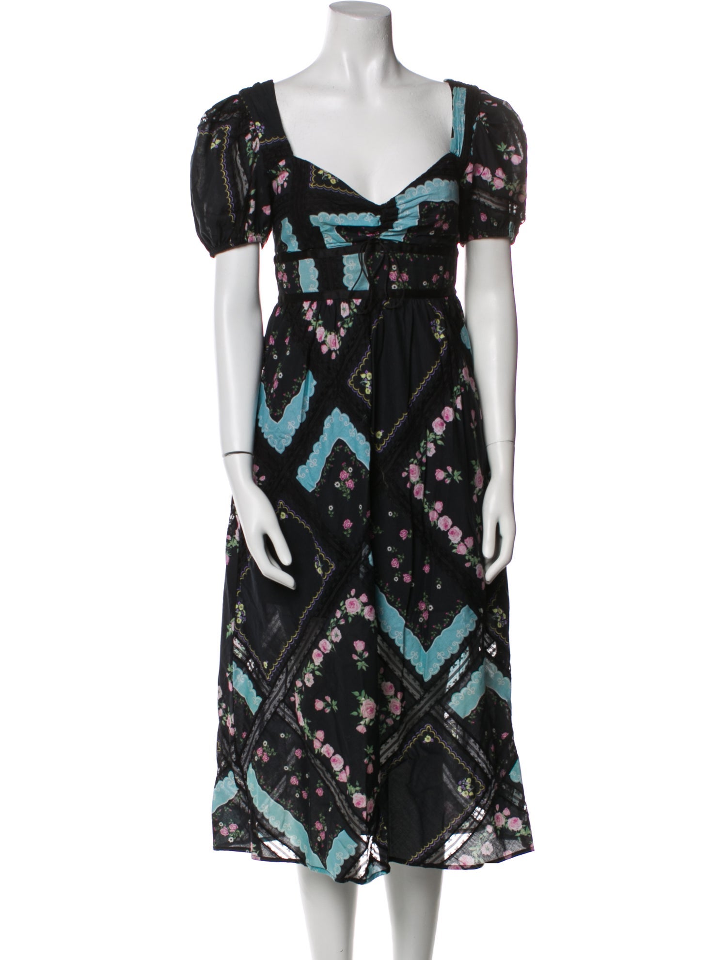 For Love & Lemons Printed Midi Length Dress