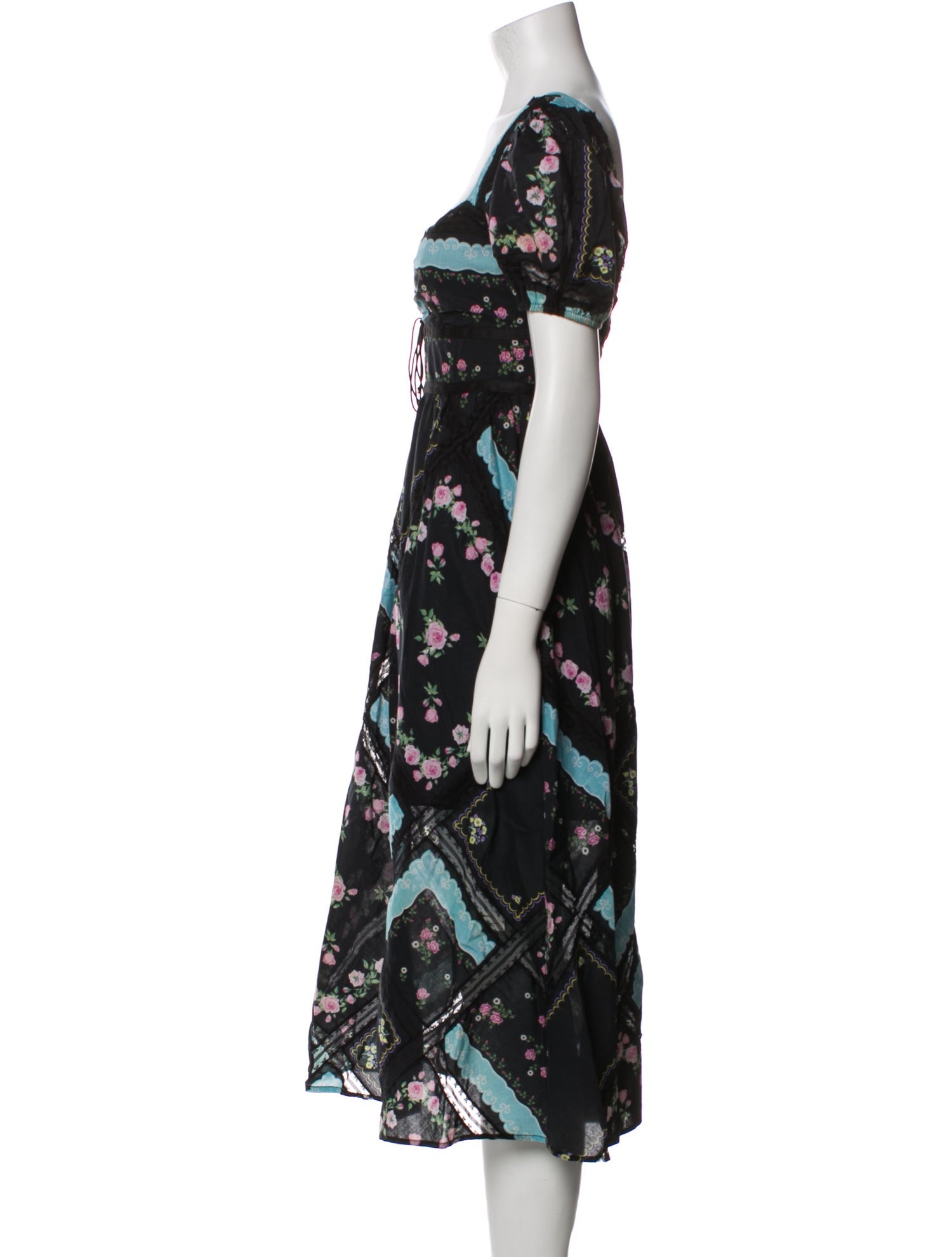 For Love & Lemons Printed Midi Length Dress