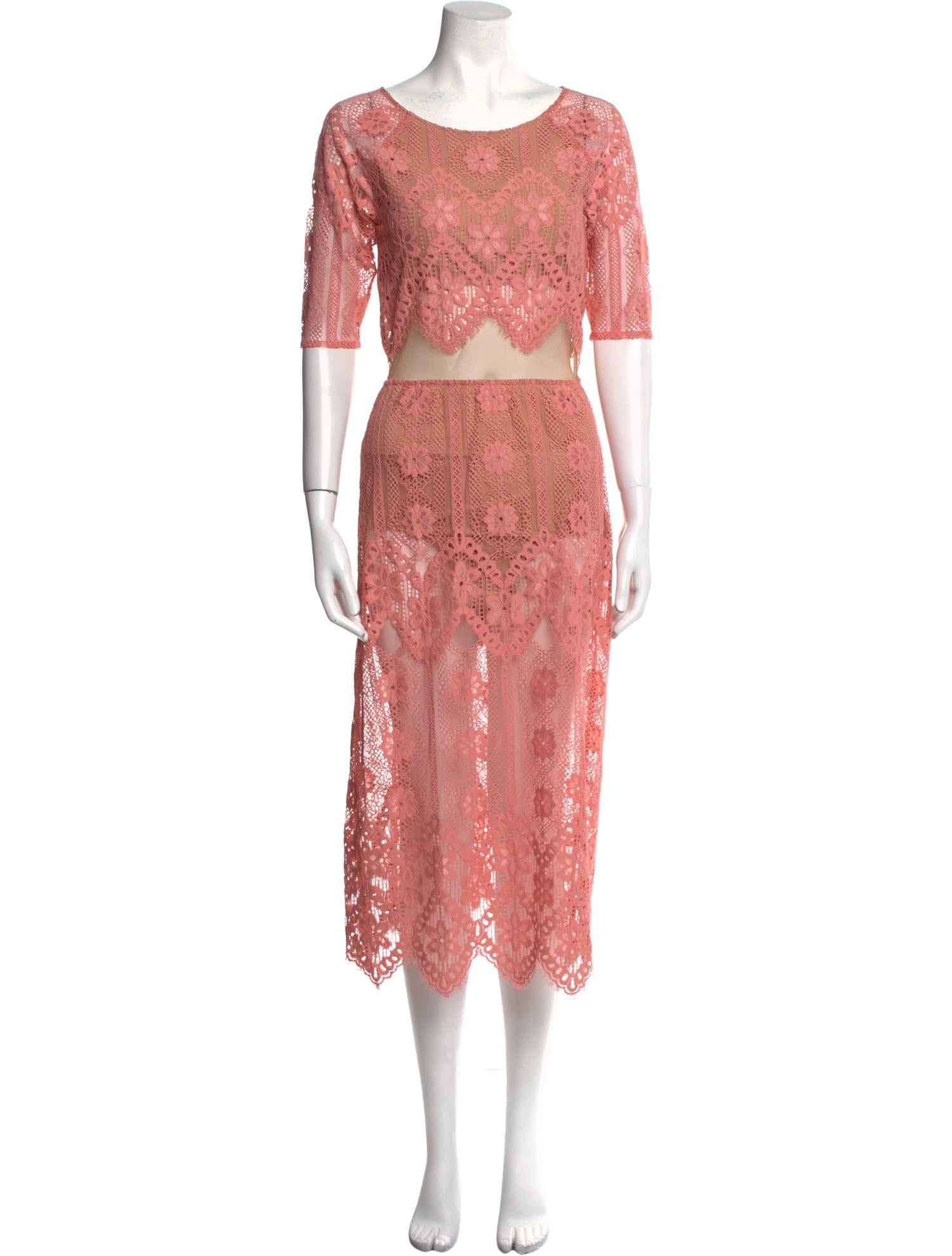 For Love & Lemons Lace Pattern Long Dress w/ Tags
