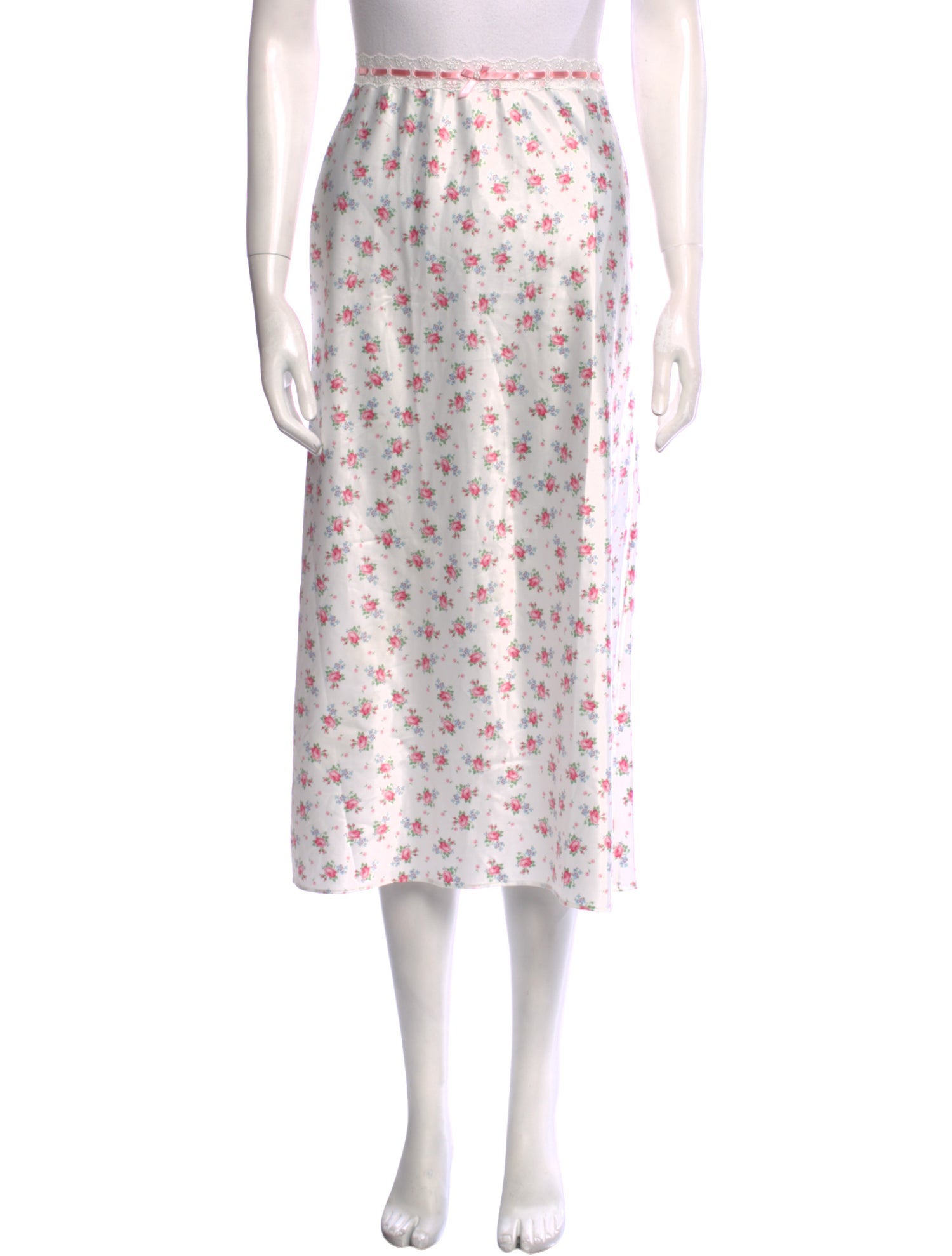 For Love & Lemons Floral Print Midi Length Skirt