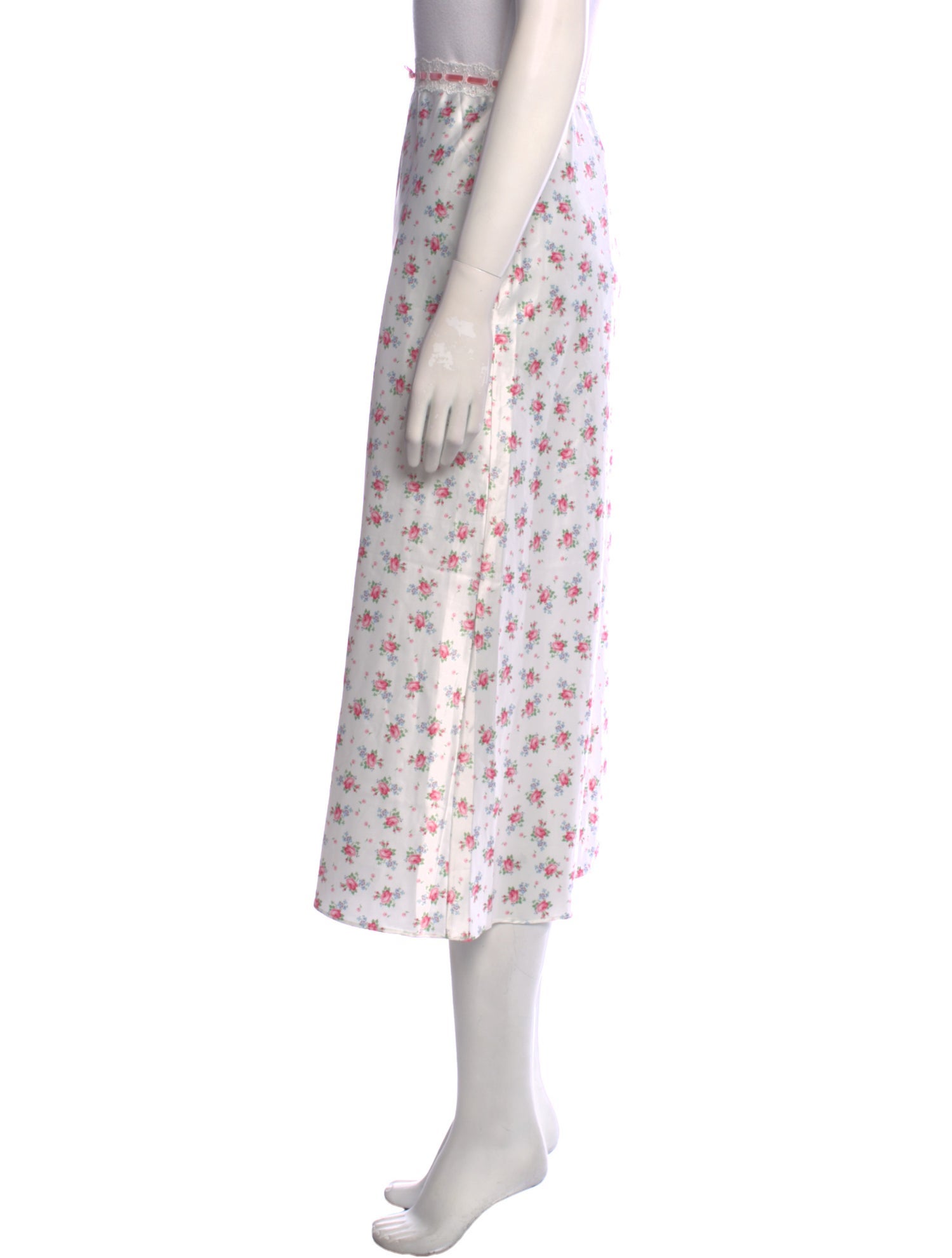 For Love & Lemons Floral Print Midi Length Skirt