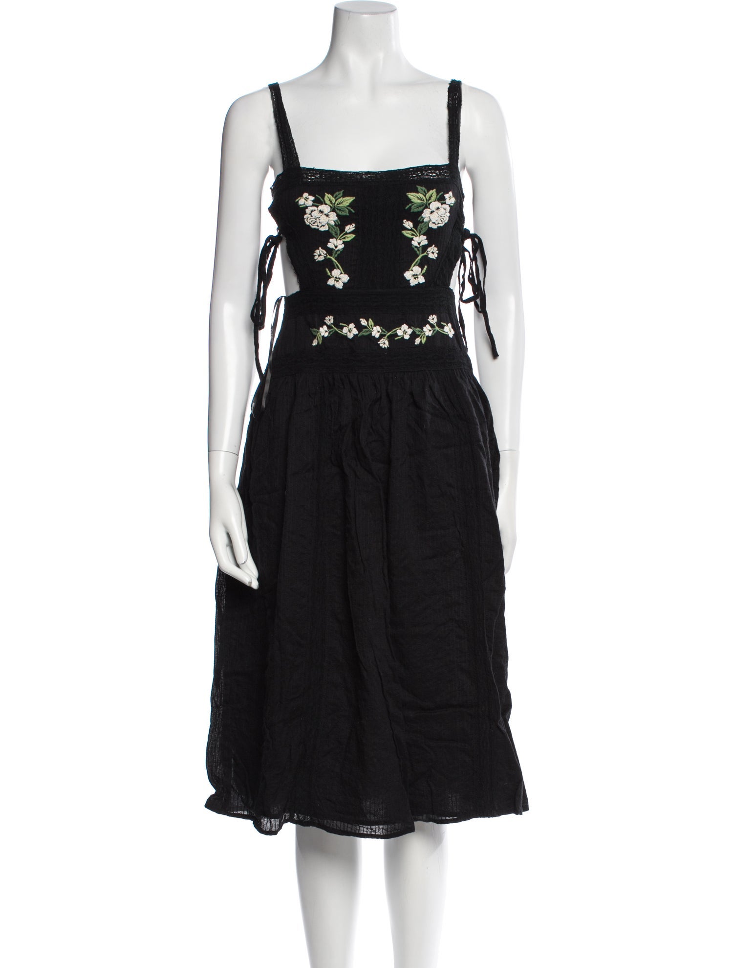 For Love & Lemons Square Neckline Midi Length Dress