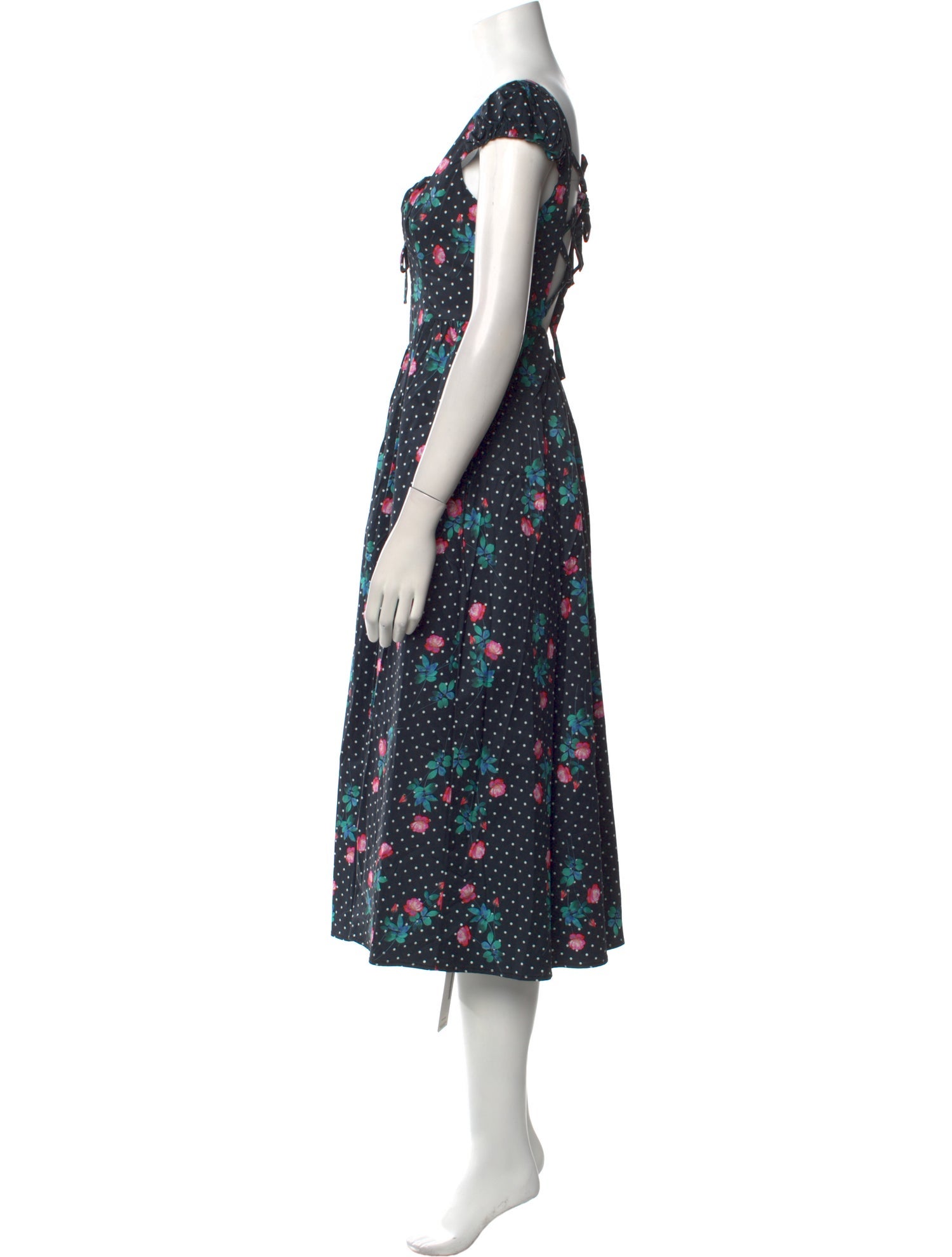 For Love & Lemons Floral Print Midi Length Dress w/ Tags