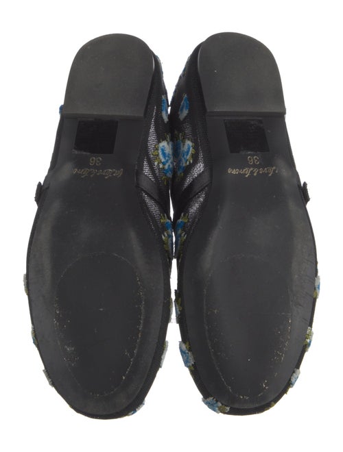 For Love & Lemons Mesh Floral Print Mary Jane Flats