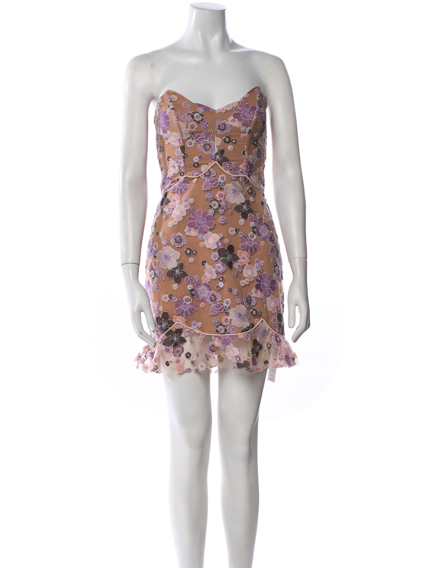 For Love & Lemons Floral Print Mini Dress