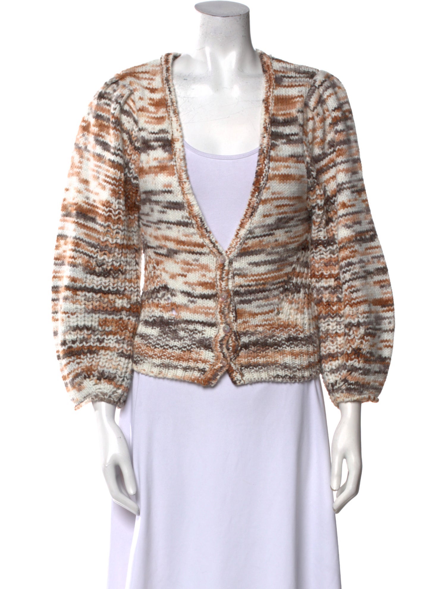 For Love & Lemons Striped V-Neck Sweater