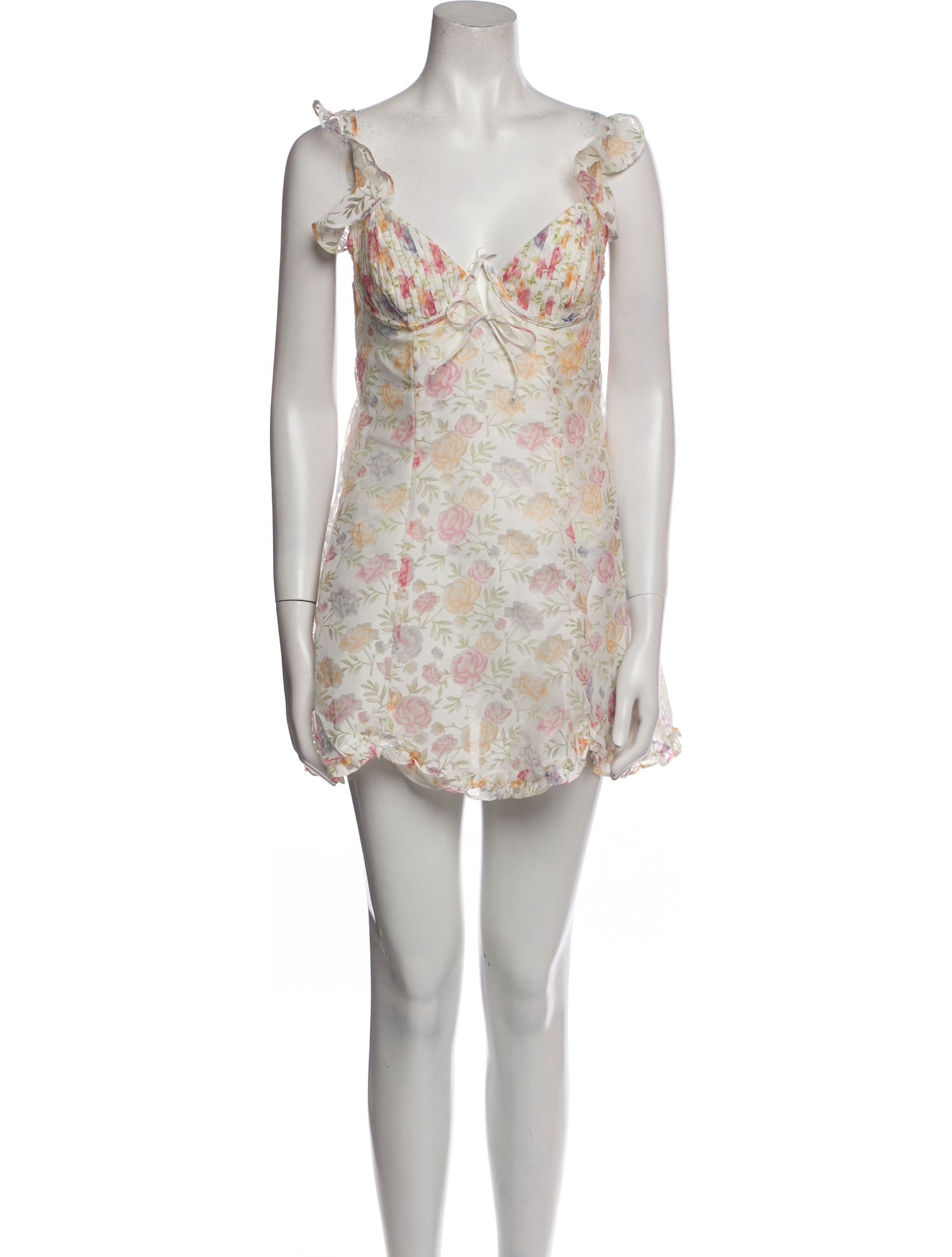 For Love & Lemons Floral Print Mini Dress