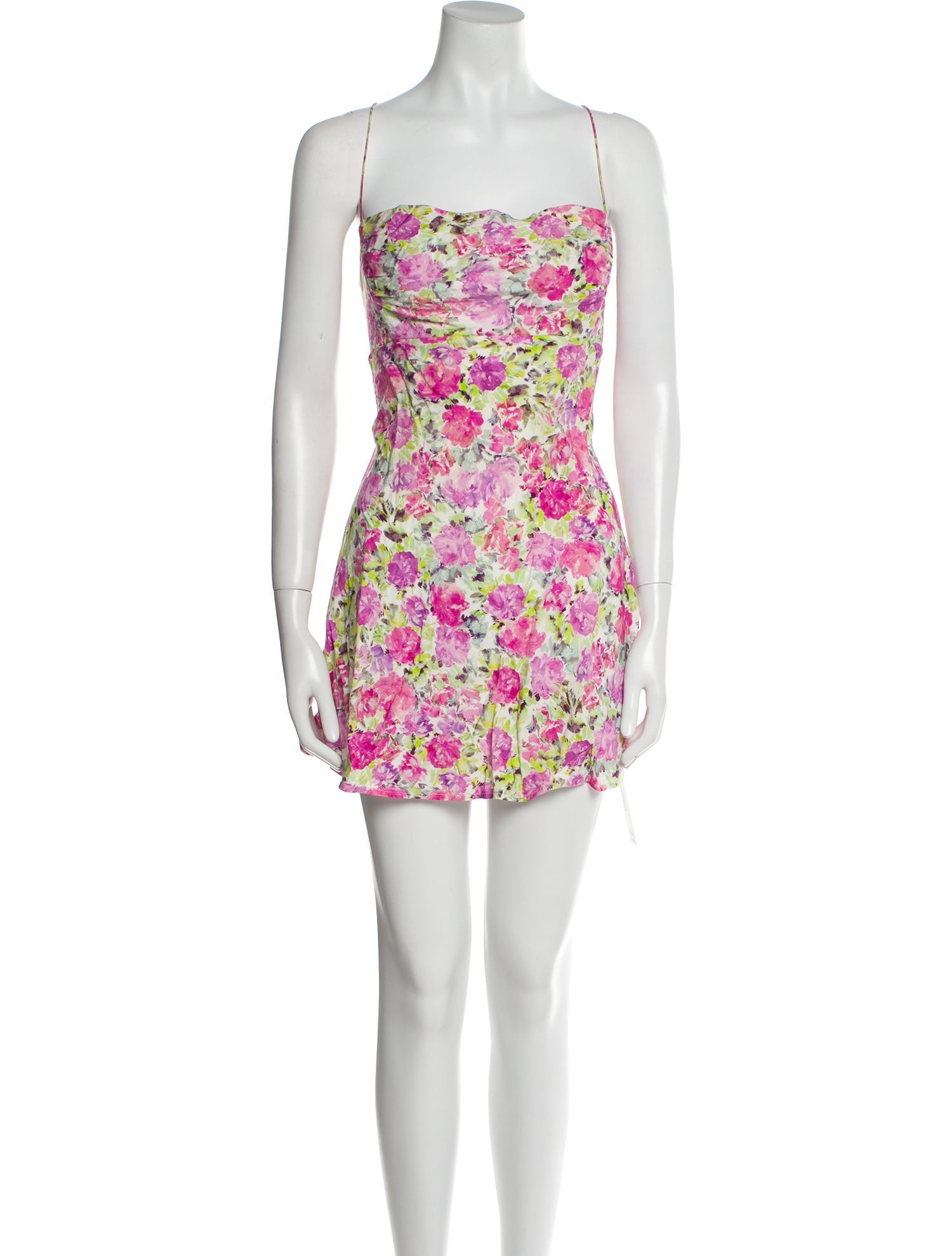 For Love & Lemons Floral Print Mini Dress