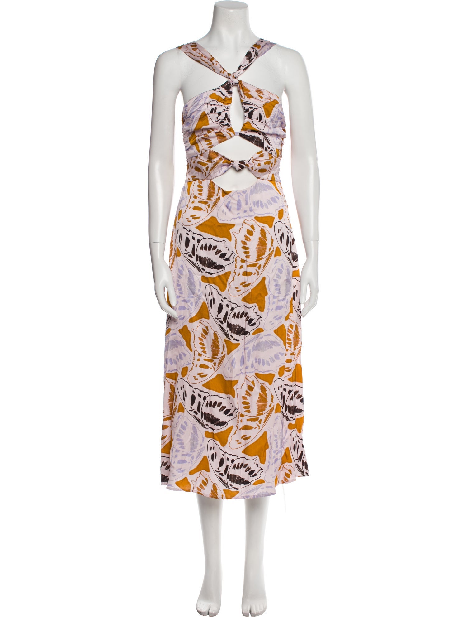 For Love & Lemons Printed Knee-Length Dress