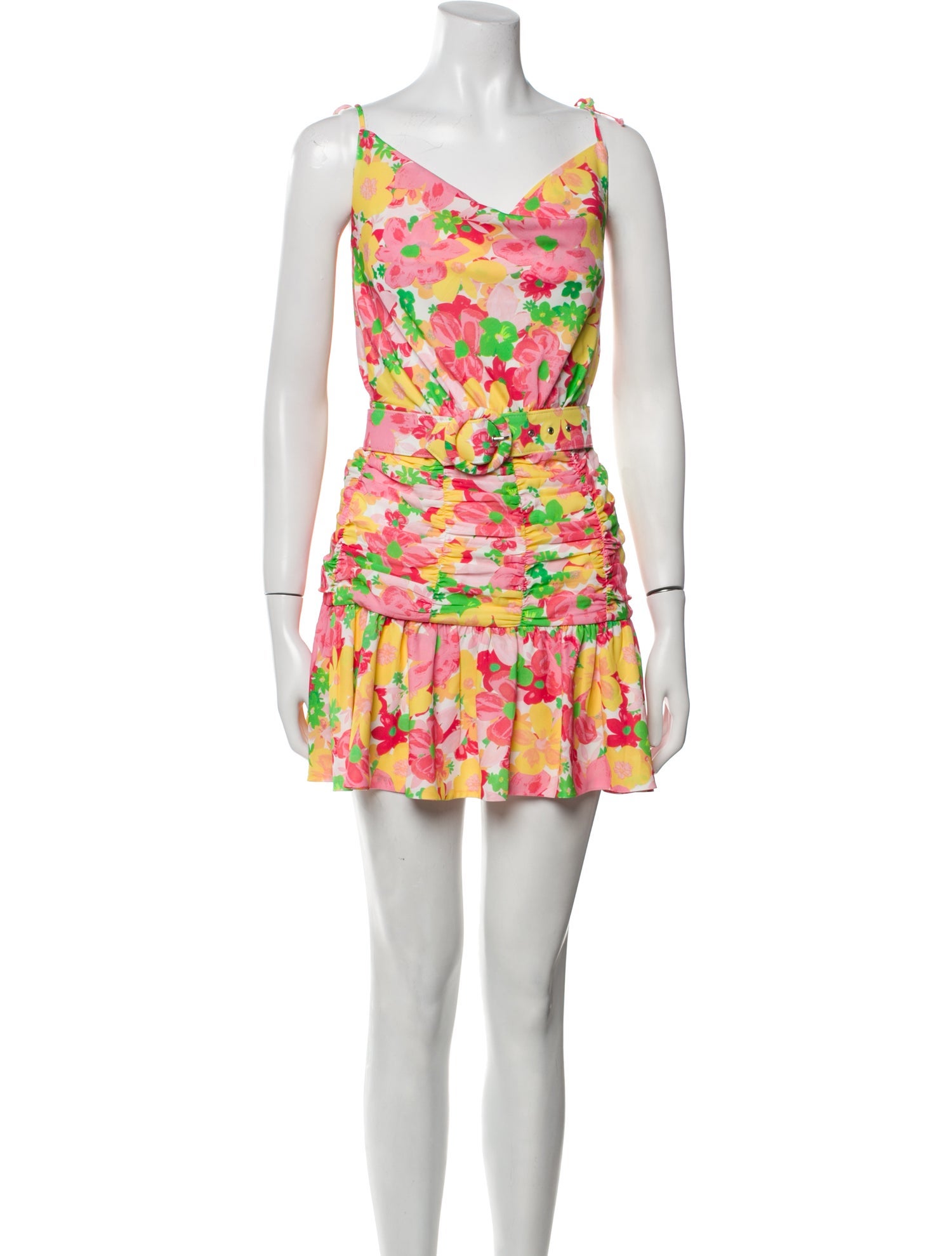 For Love & Lemons Floral Print Mini Dress