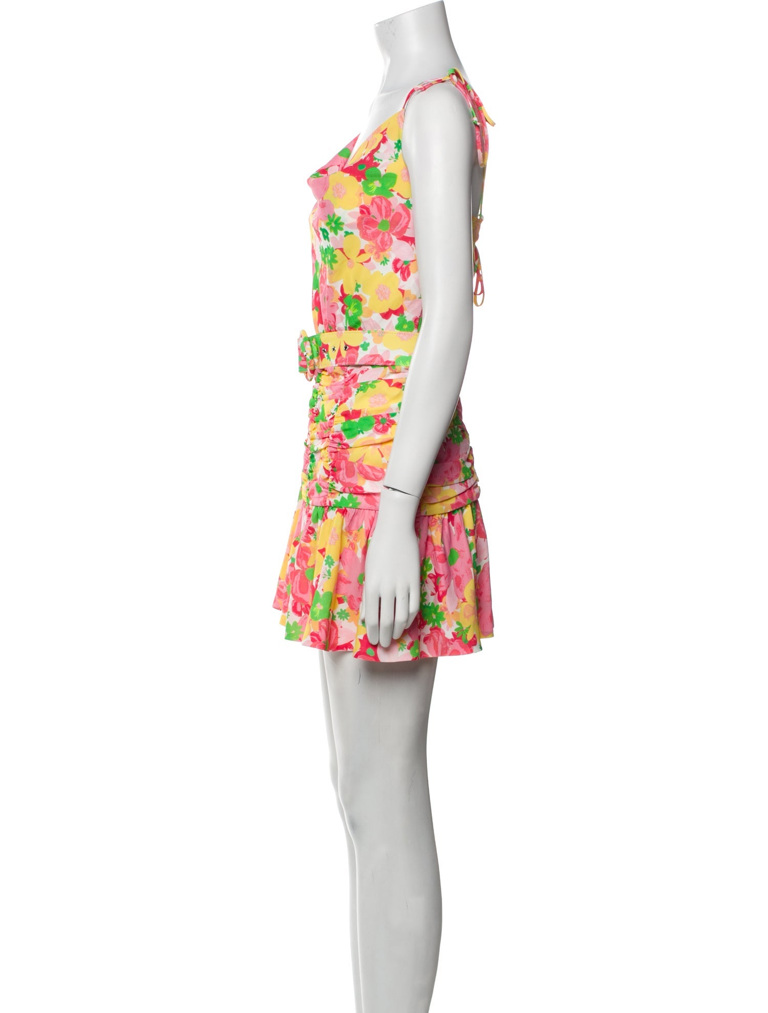 For Love & Lemons Floral Print Mini Dress