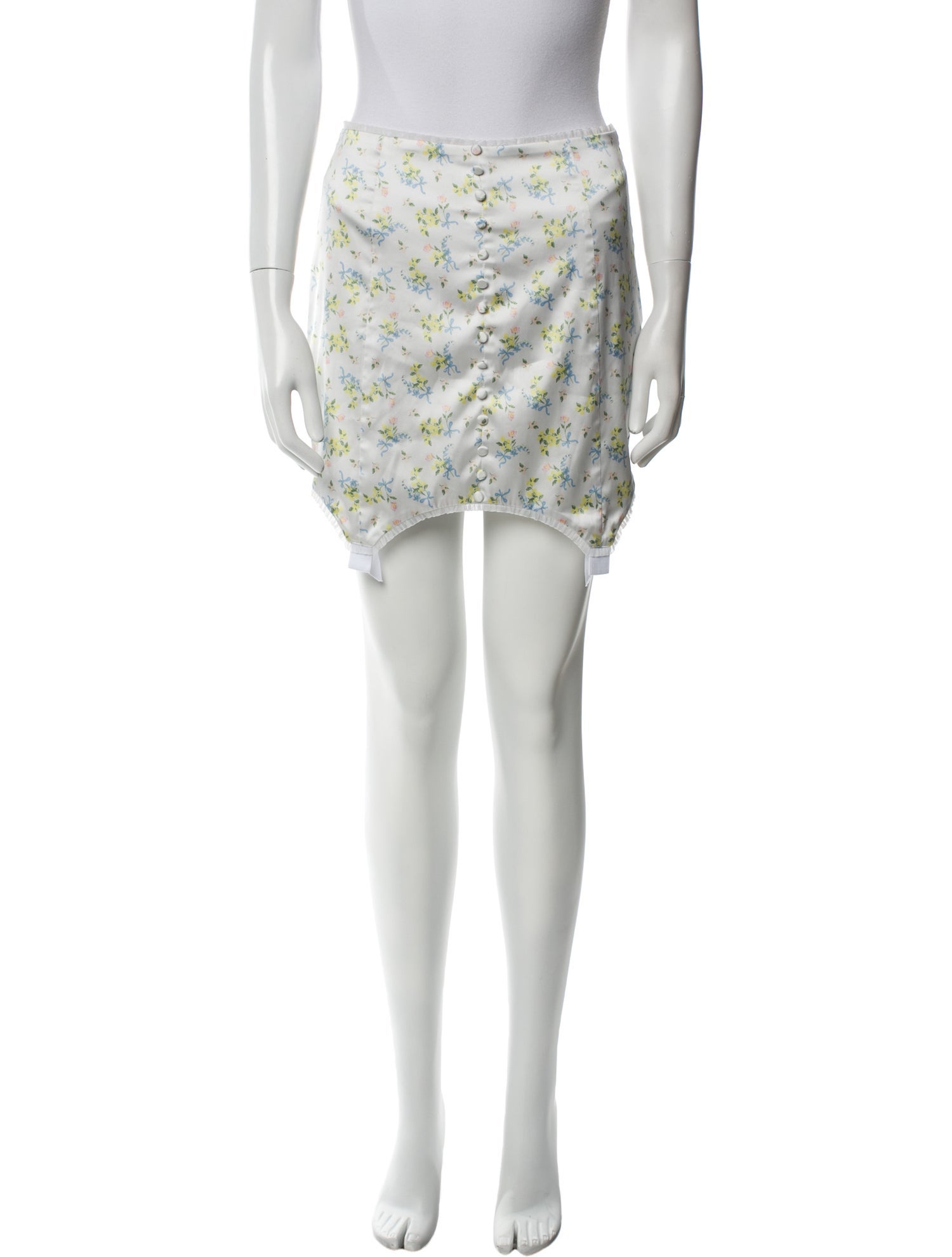 For Love & Lemons Floral Print Mini Skirt