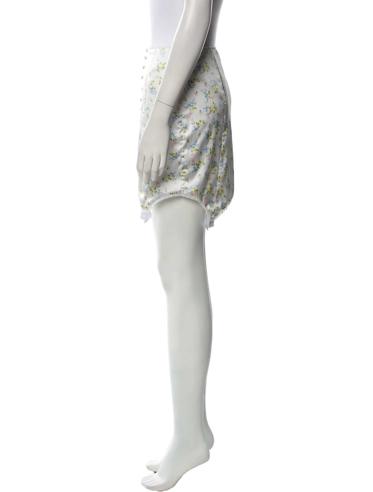 For Love & Lemons Floral Print Mini Skirt