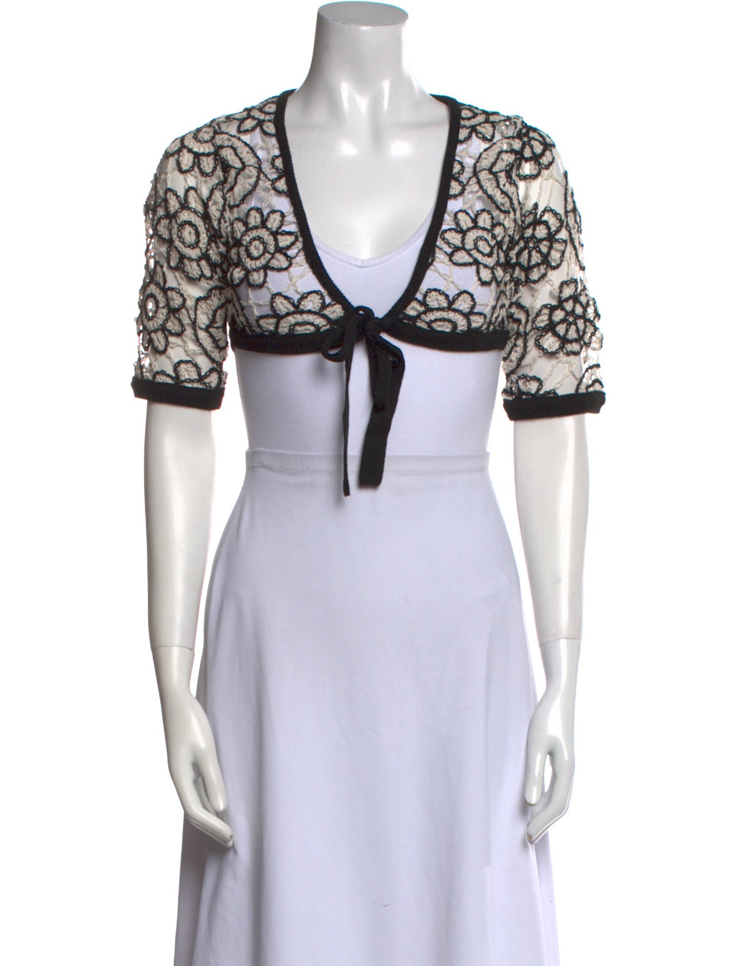 For Love & Lemons Lace Pattern V-Neck Sweater w/ Tags