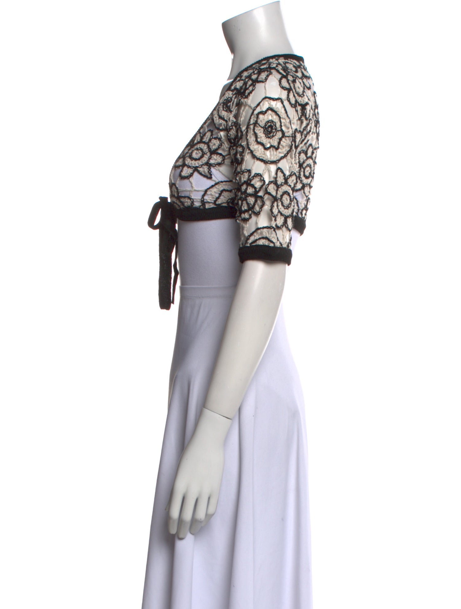 For Love & Lemons Lace Pattern V-Neck Sweater w/ Tags