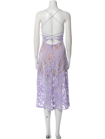 For Love & Lemons Lace Pattern Midi Length Dress