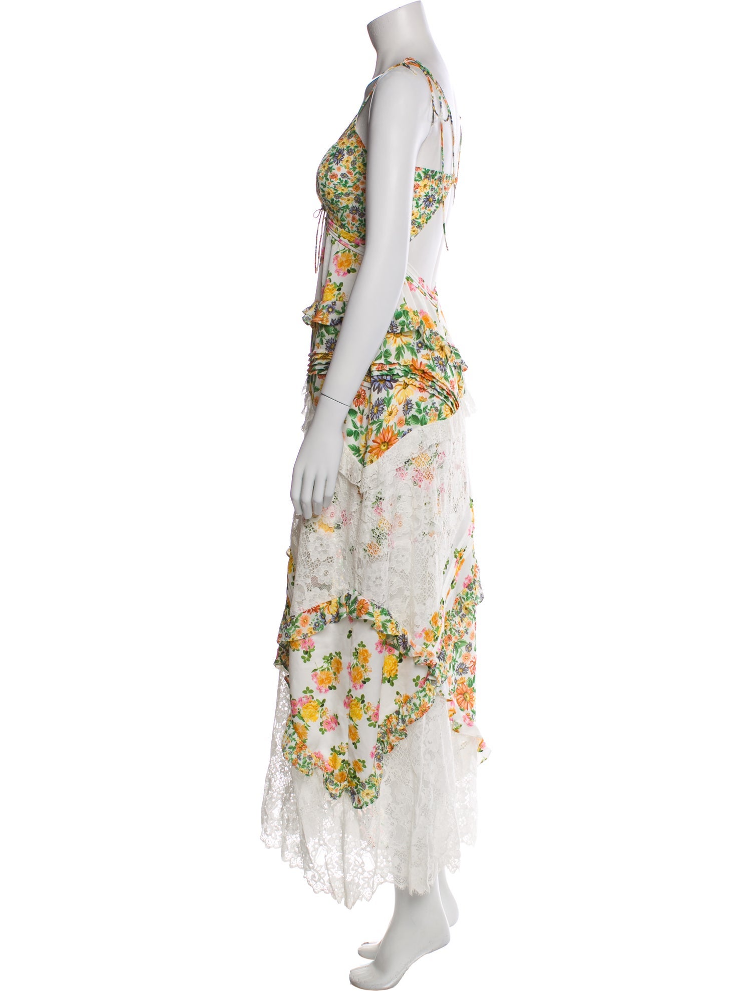 For Love & Lemons Floral Print Long Dress