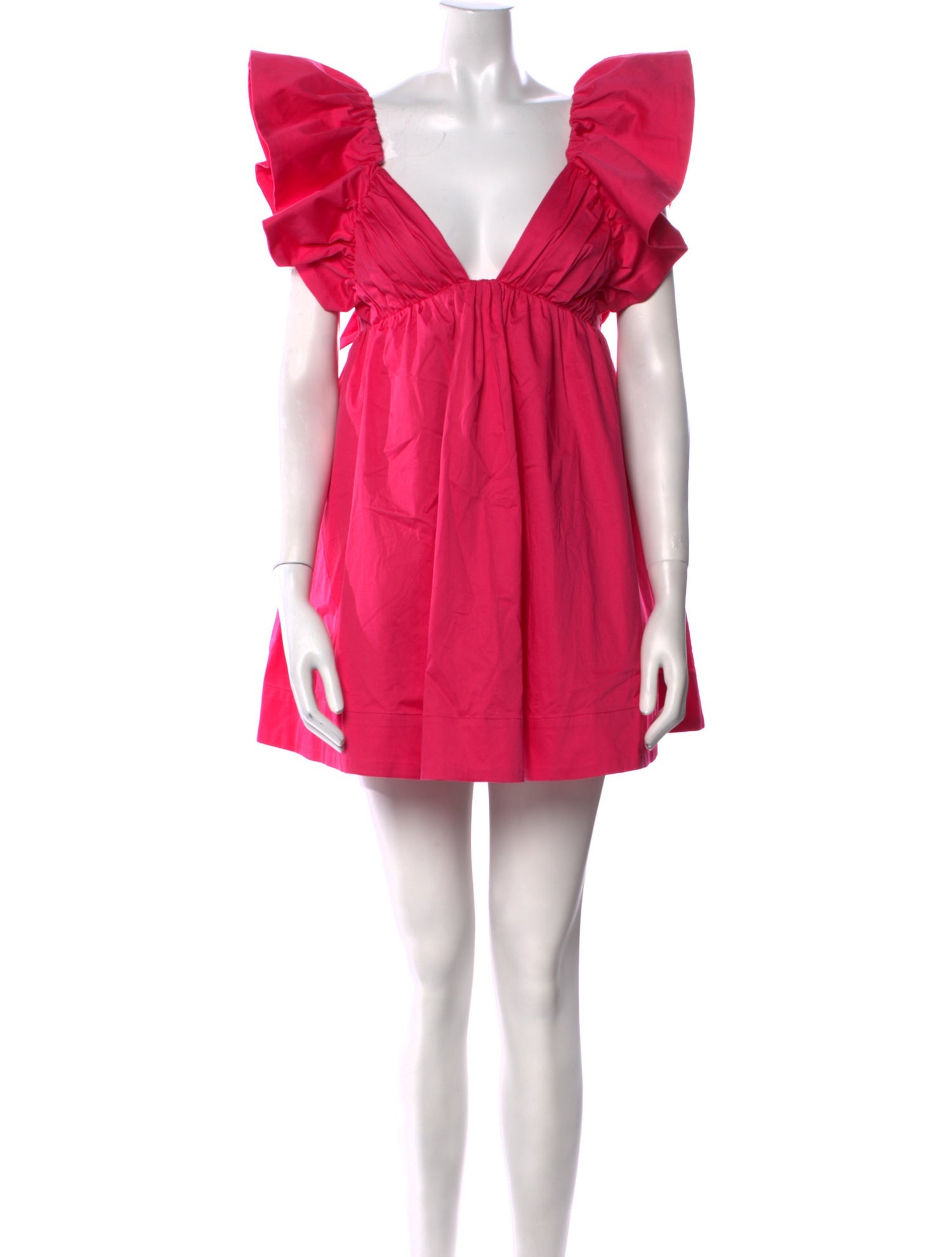 For Love & Lemons V-Neck Mini Dress