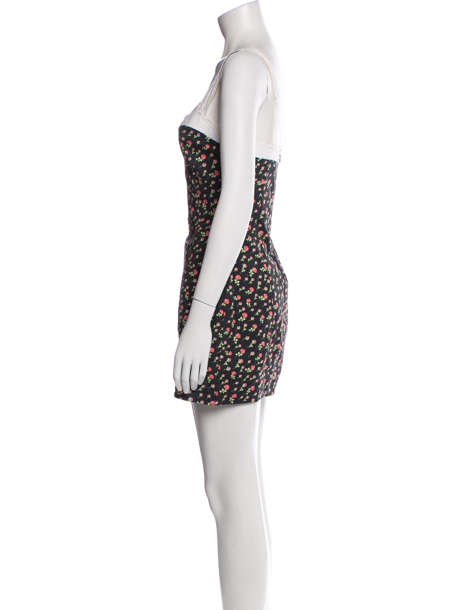 For Love & Lemons Floral Print Mini Dress