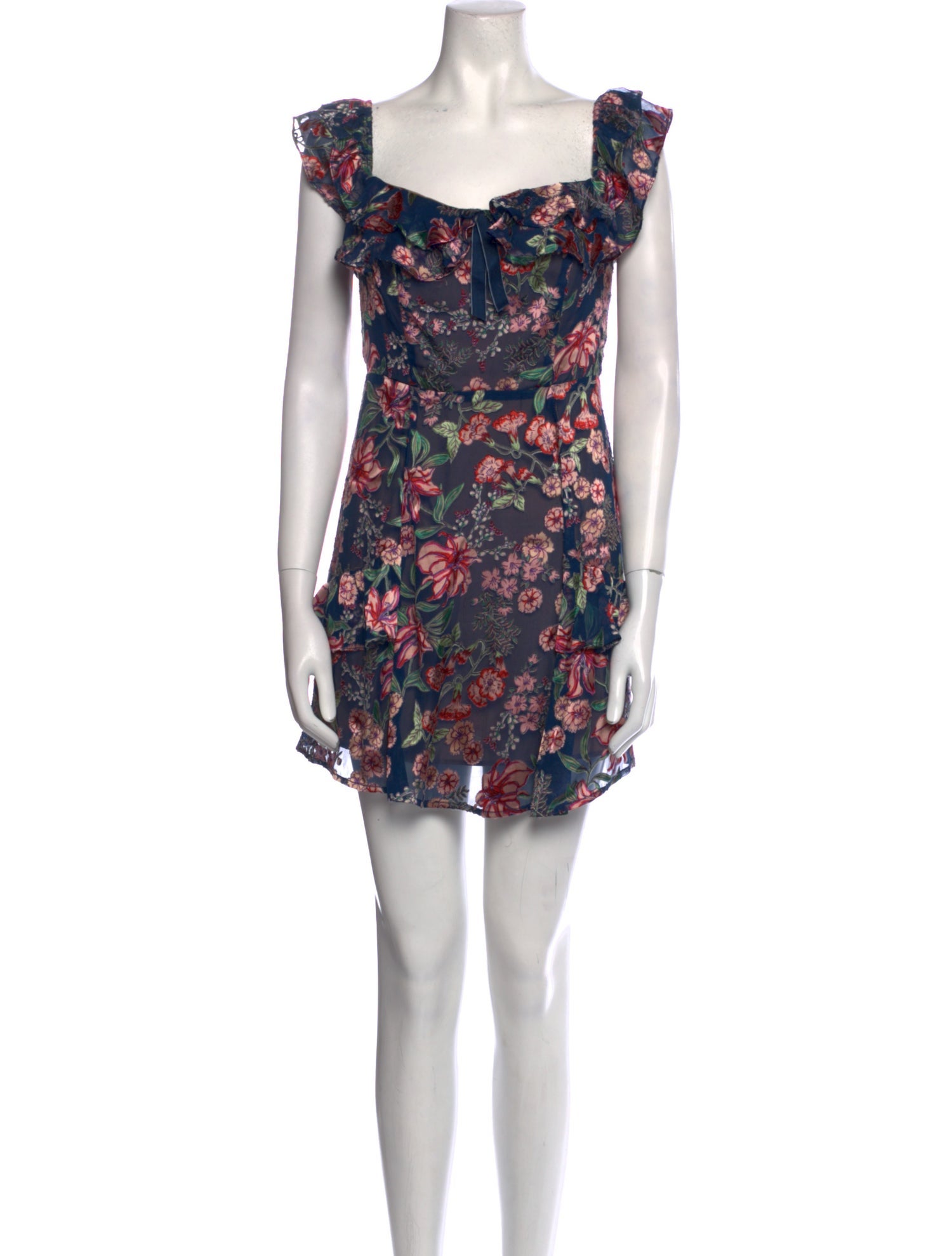 For Love & Lemons Floral Print Mini Dress