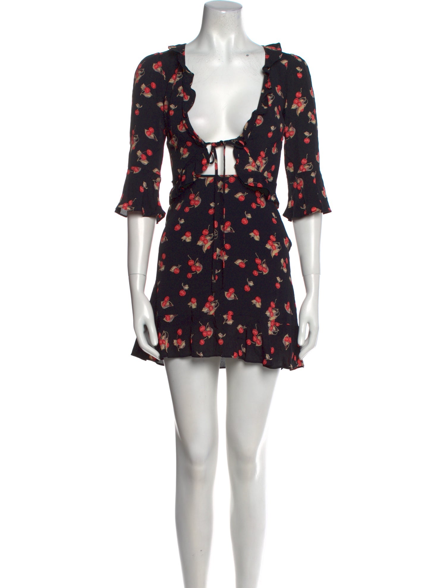 For Love & Lemons Floral Print Mini Dress