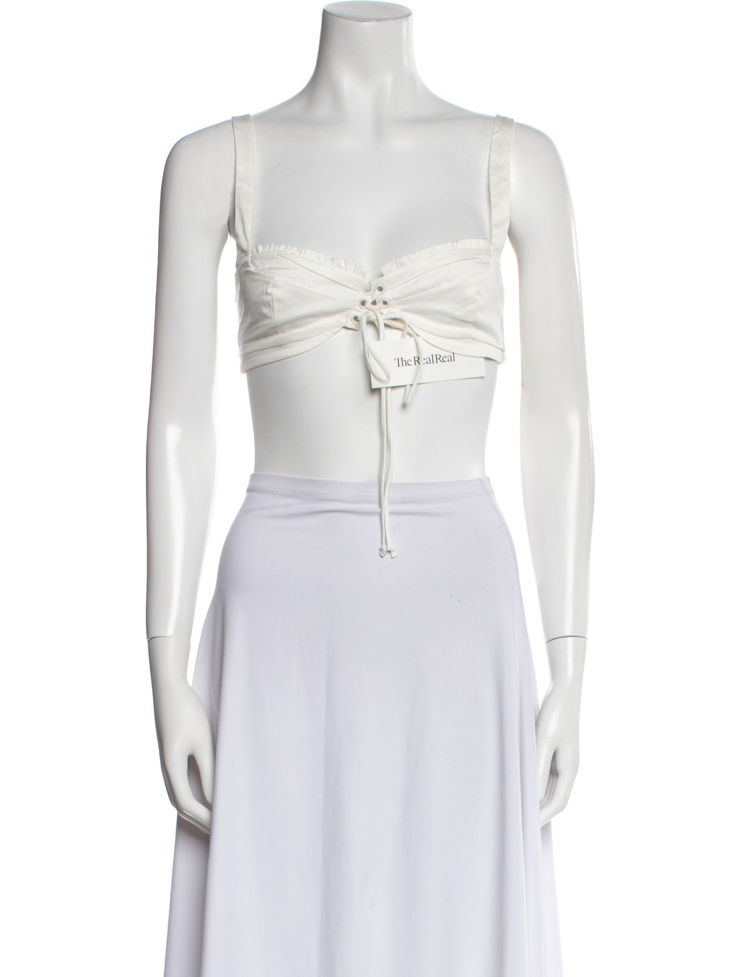 For Love & Lemons Square Neckline Sleeveless Crop Top