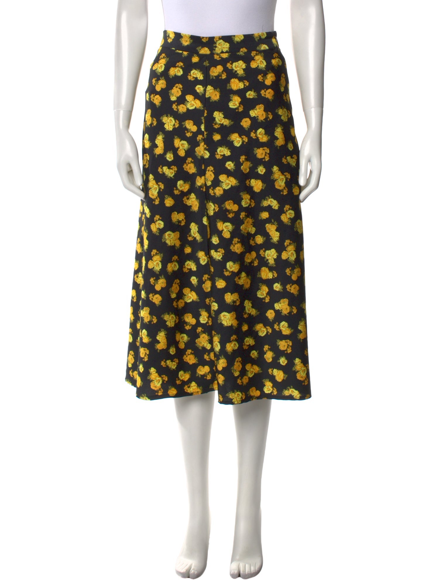 For Love & Lemons Floral Print Midi Length Skirt