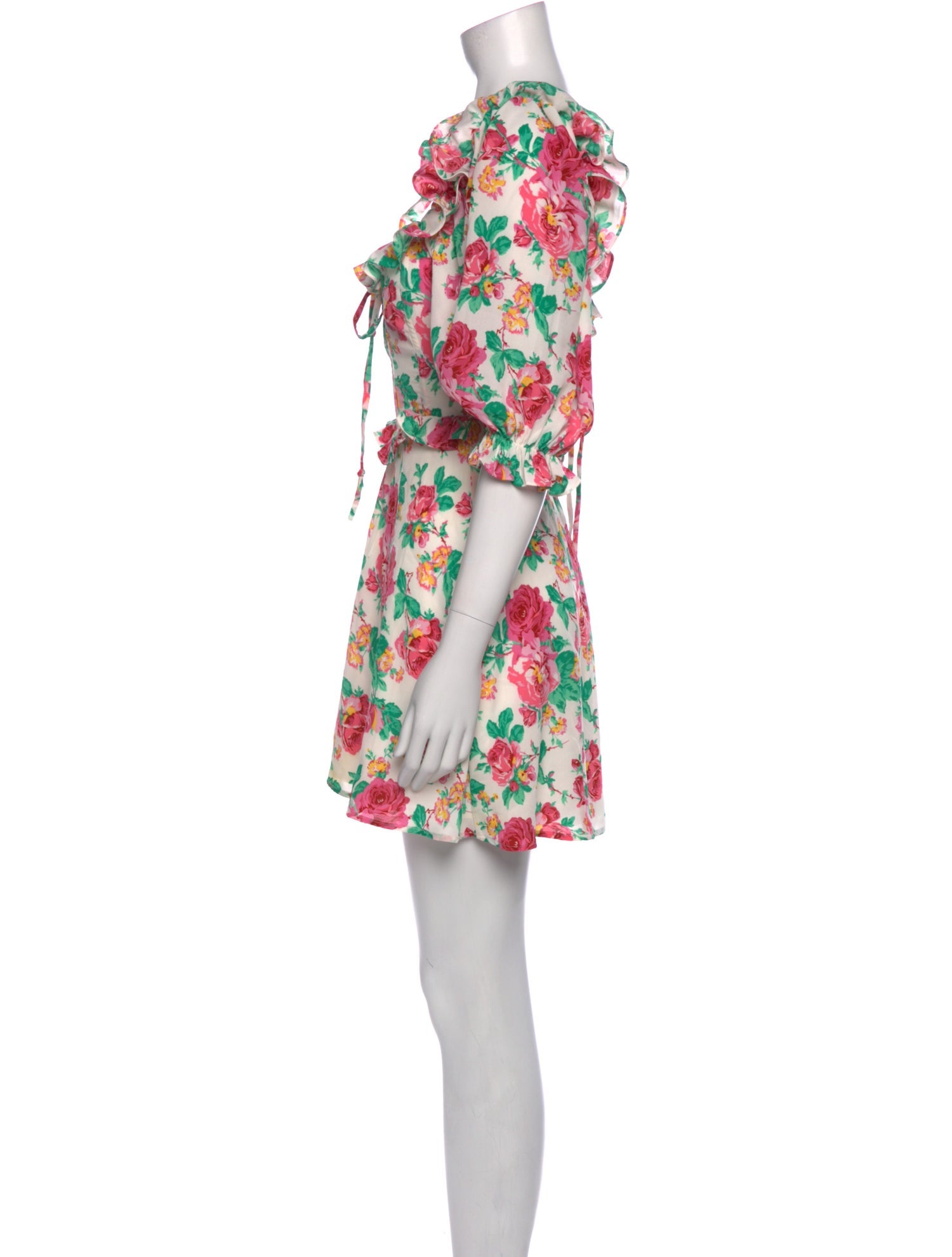 For Love & Lemons Floral Print Mini Dress