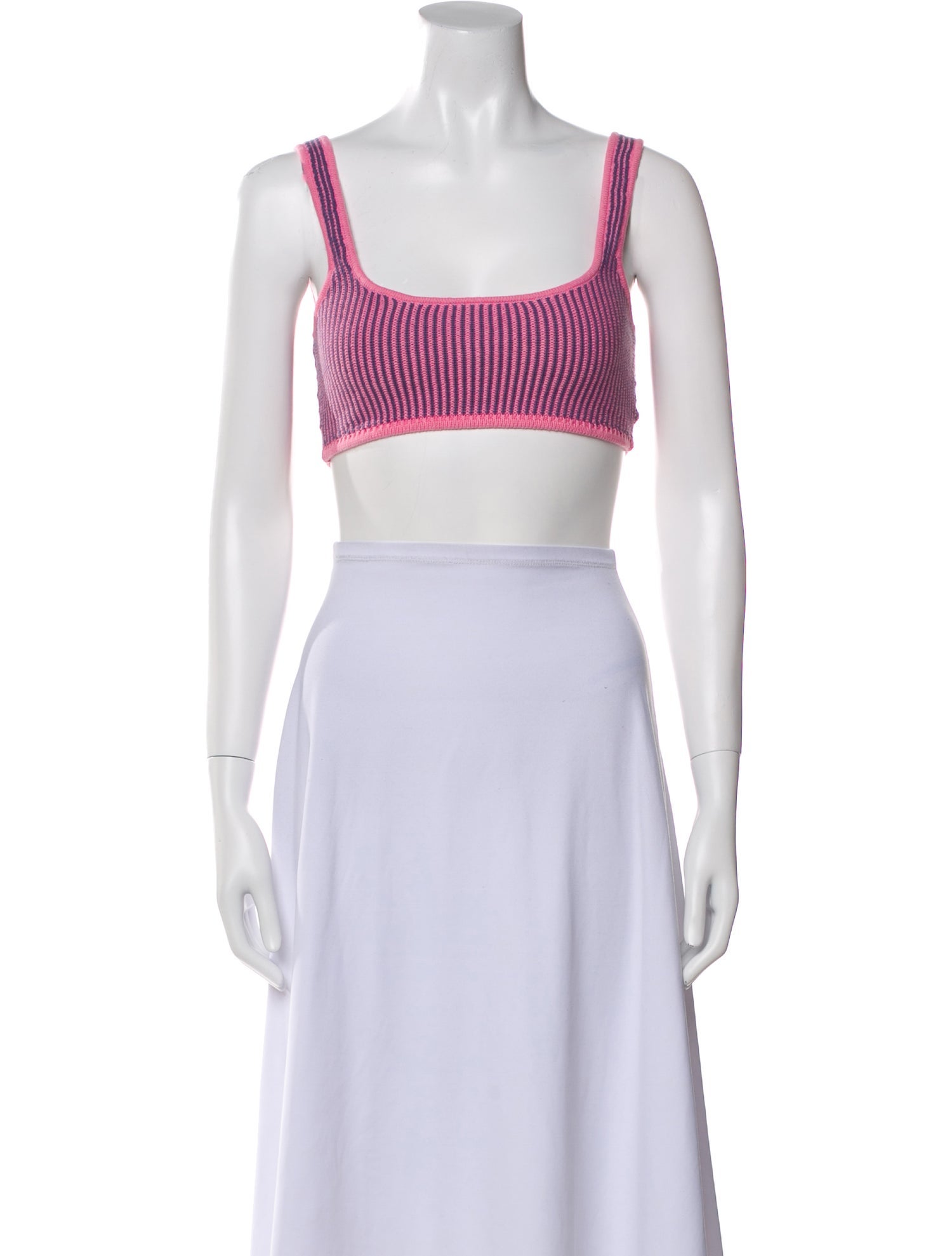 For Love & Lemons Striped Square Neckline Crop Top w/ Tags