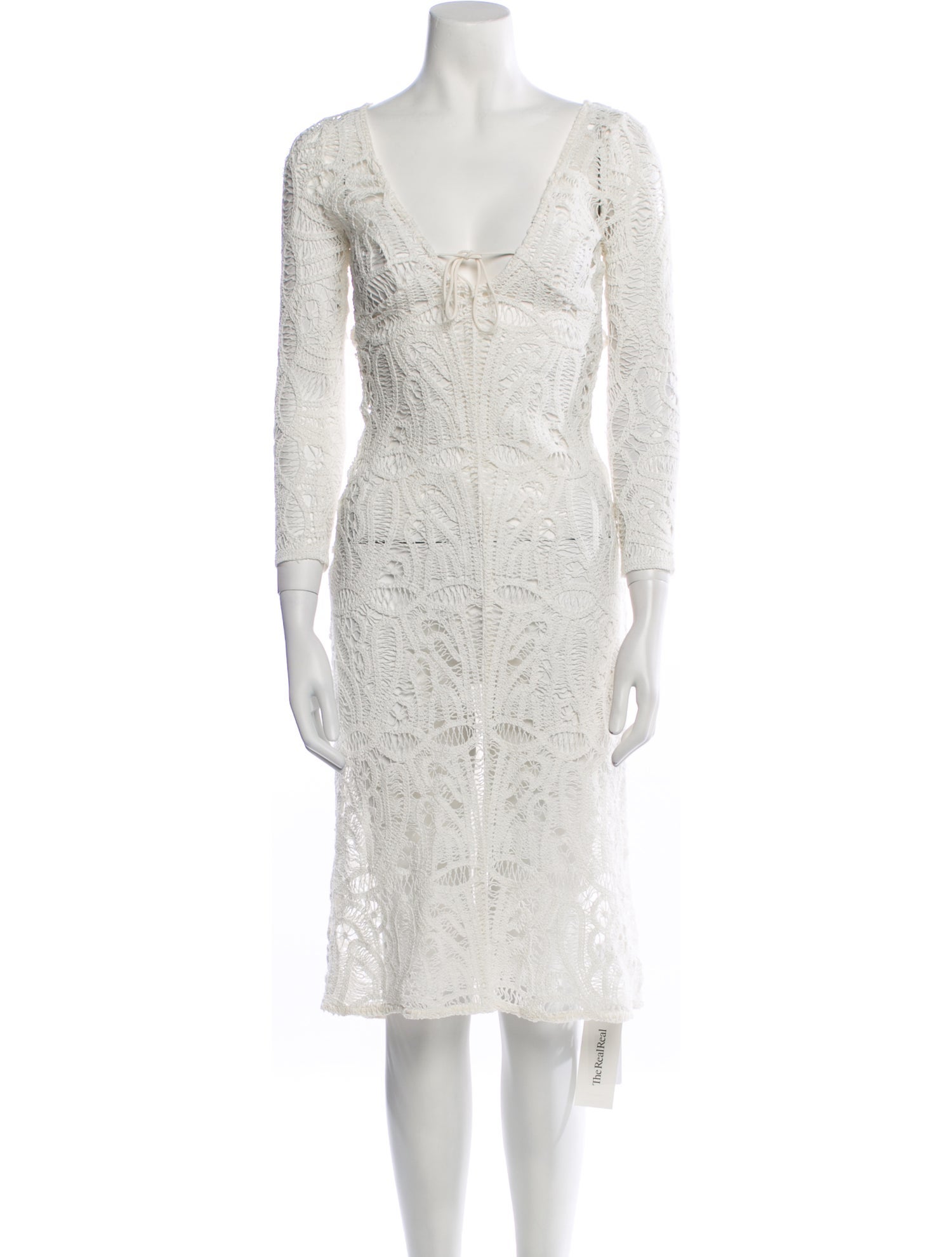 For Love & Lemons V-Neck Midi Length Dress