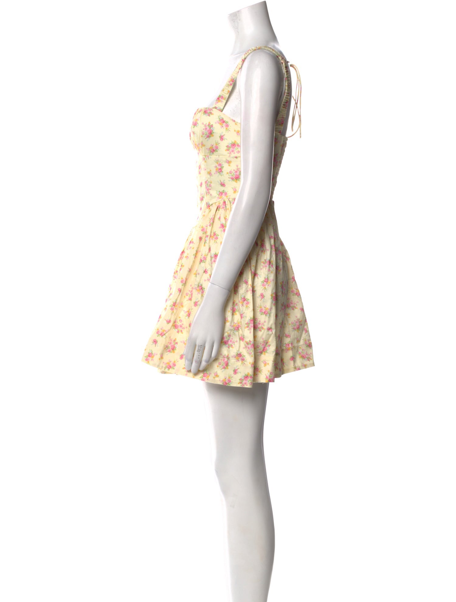 For Love & Lemons Floral Print Mini Dress