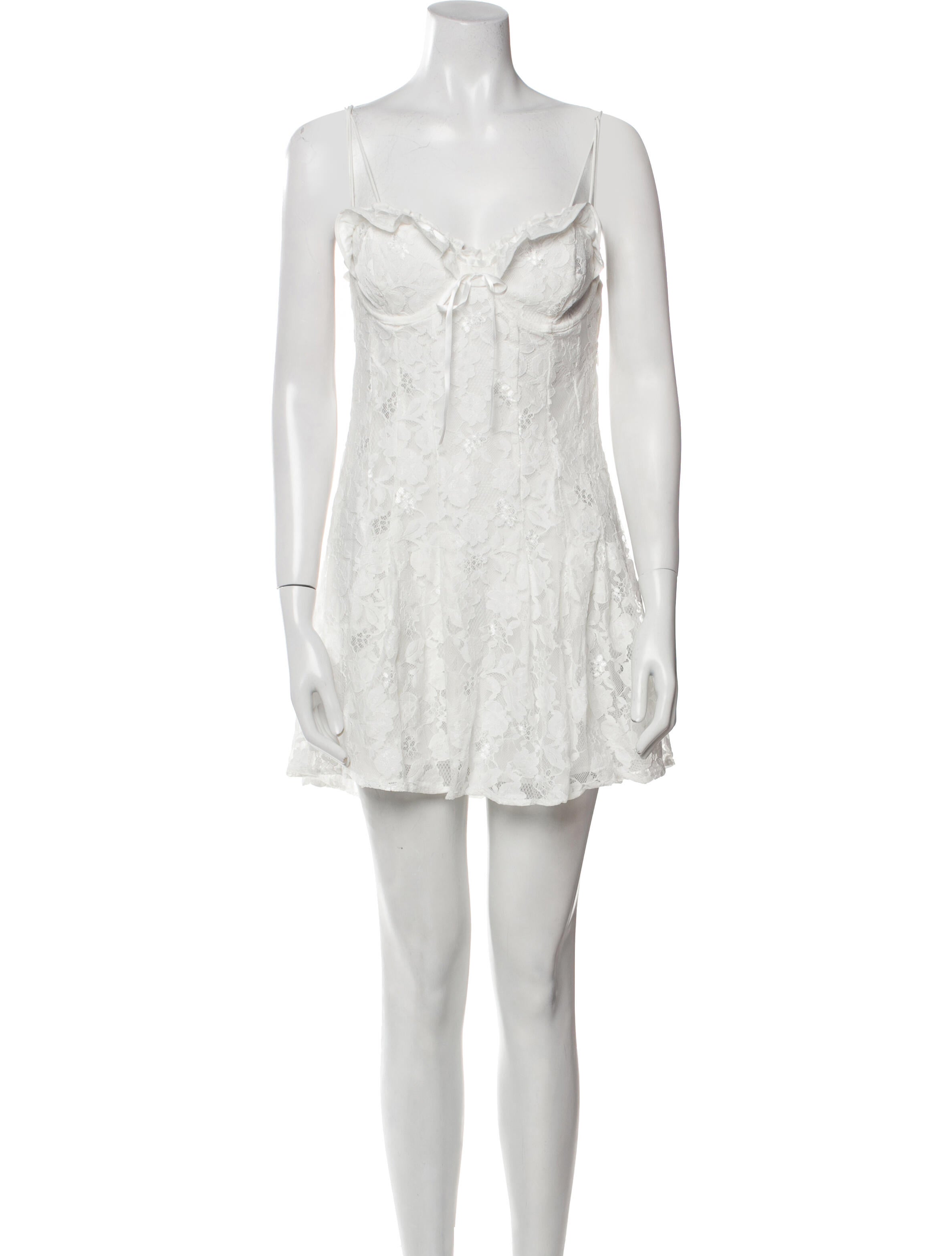 For Love & Lemons V-Neck Mini Dress