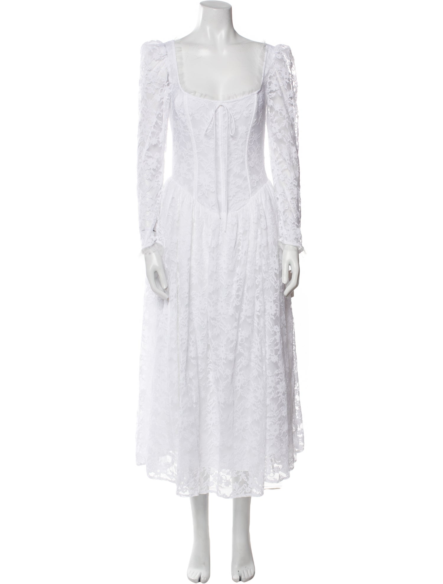 For Love & Lemons Lace Pattern Long Dress