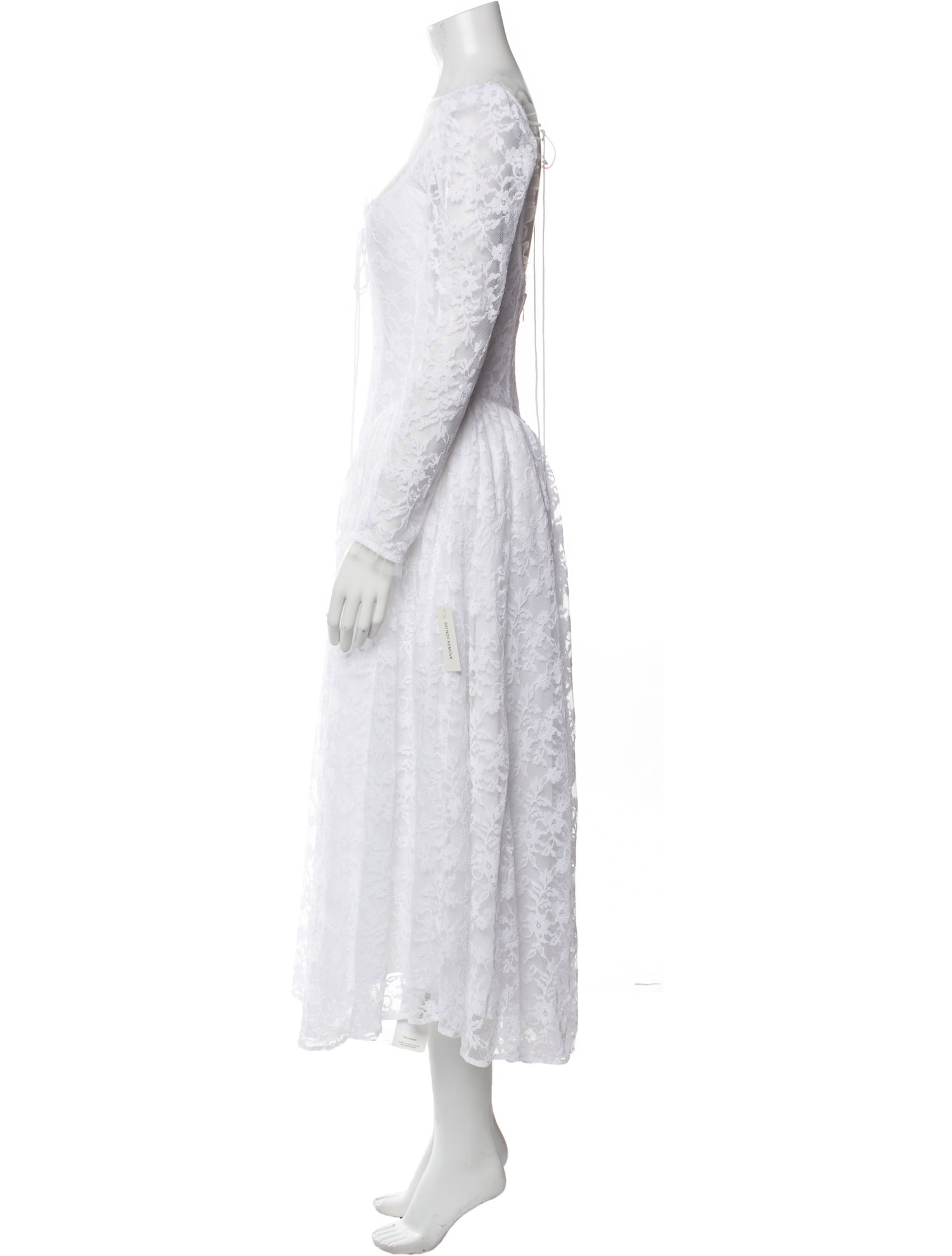 For Love & Lemons Lace Pattern Long Dress