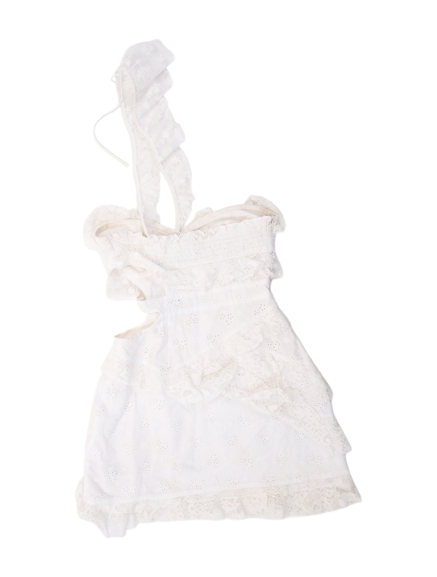 For Love & Lemons One-Shoulder Three-Quarter Sleeve Blouse