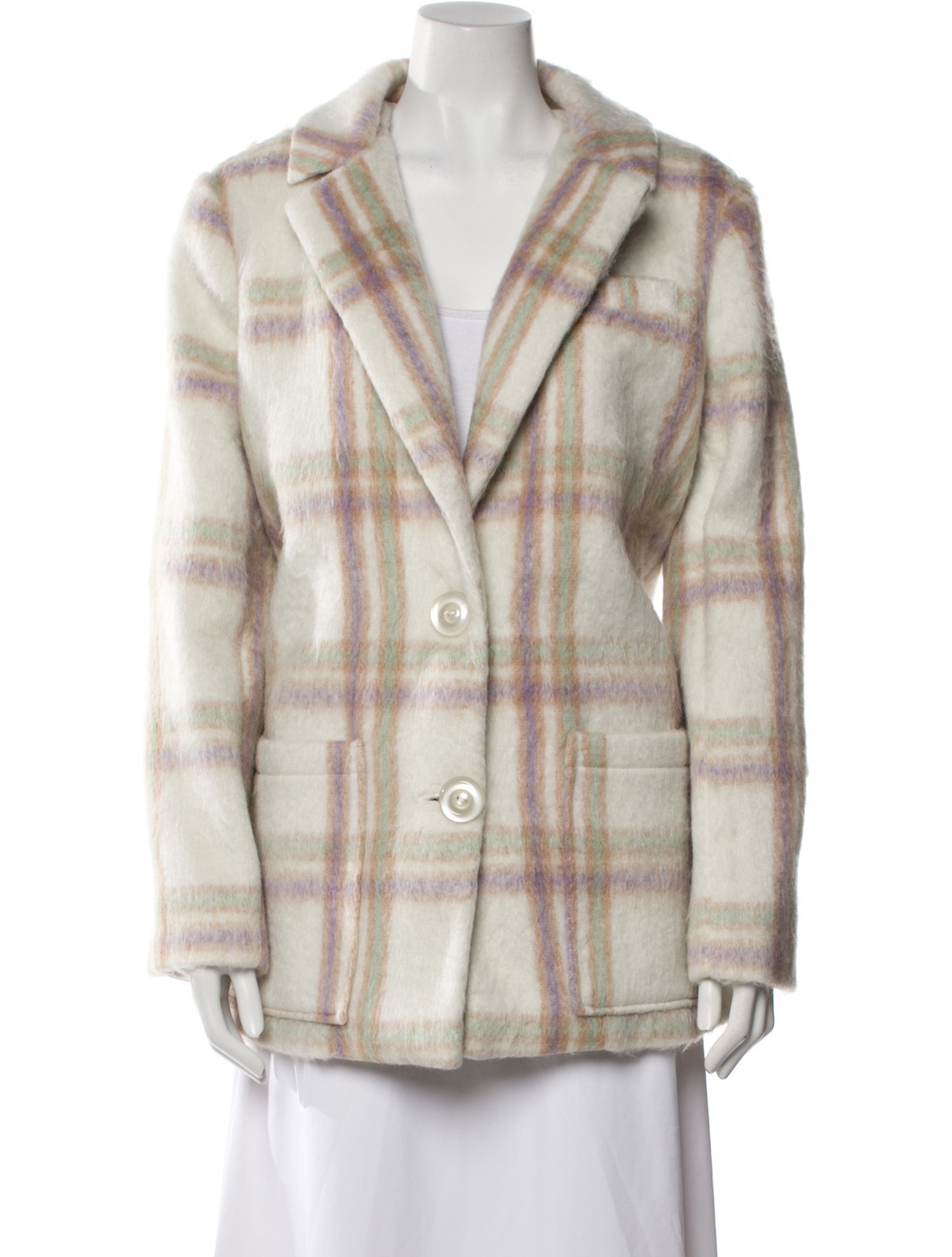 For Love & Lemons Plaid Print Coat w/ Tags