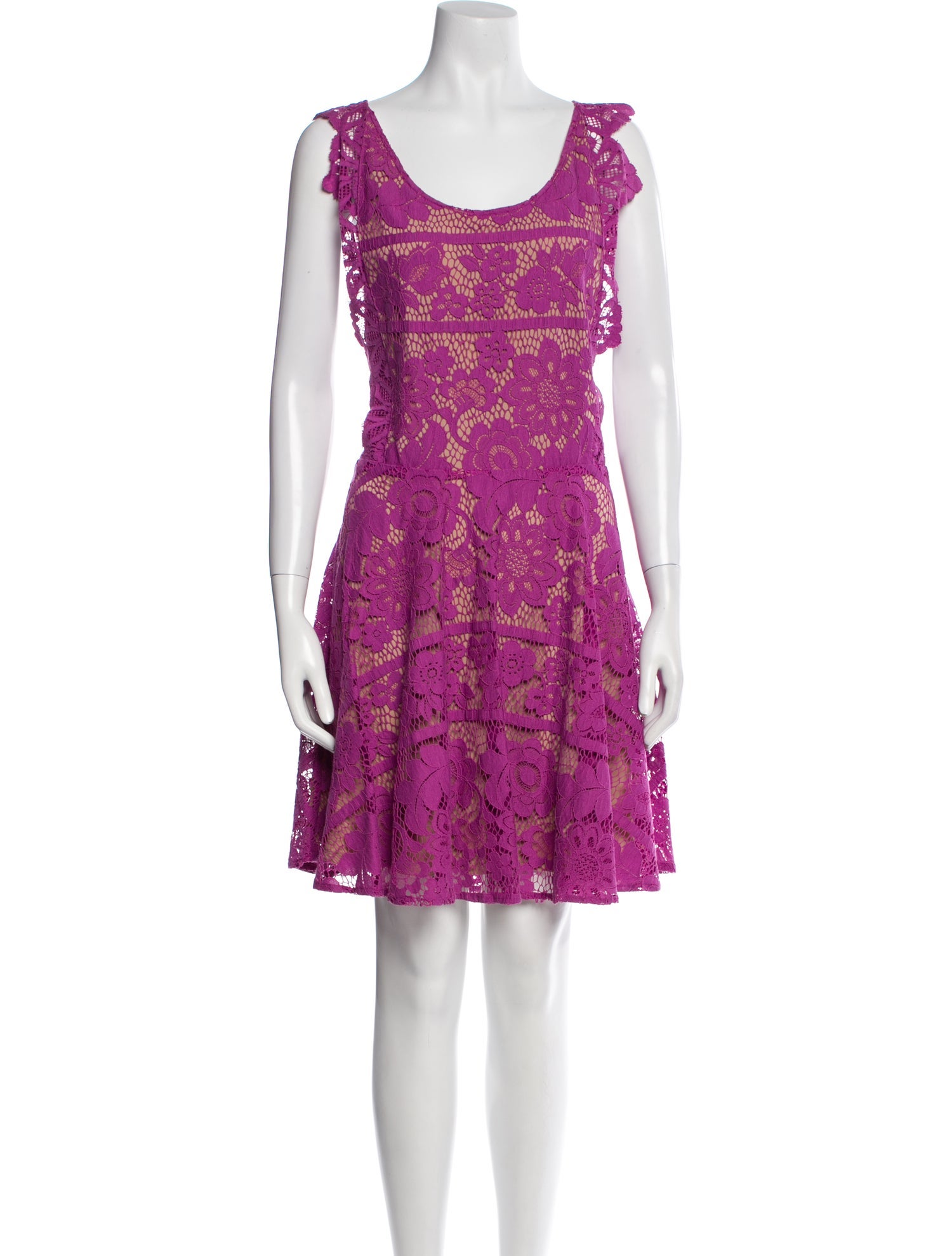 For Love & Lemons Lace Pattern Mini Dress