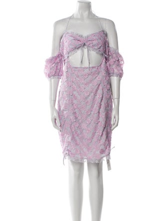 For Love & Lemons Floral Print Mini Dress