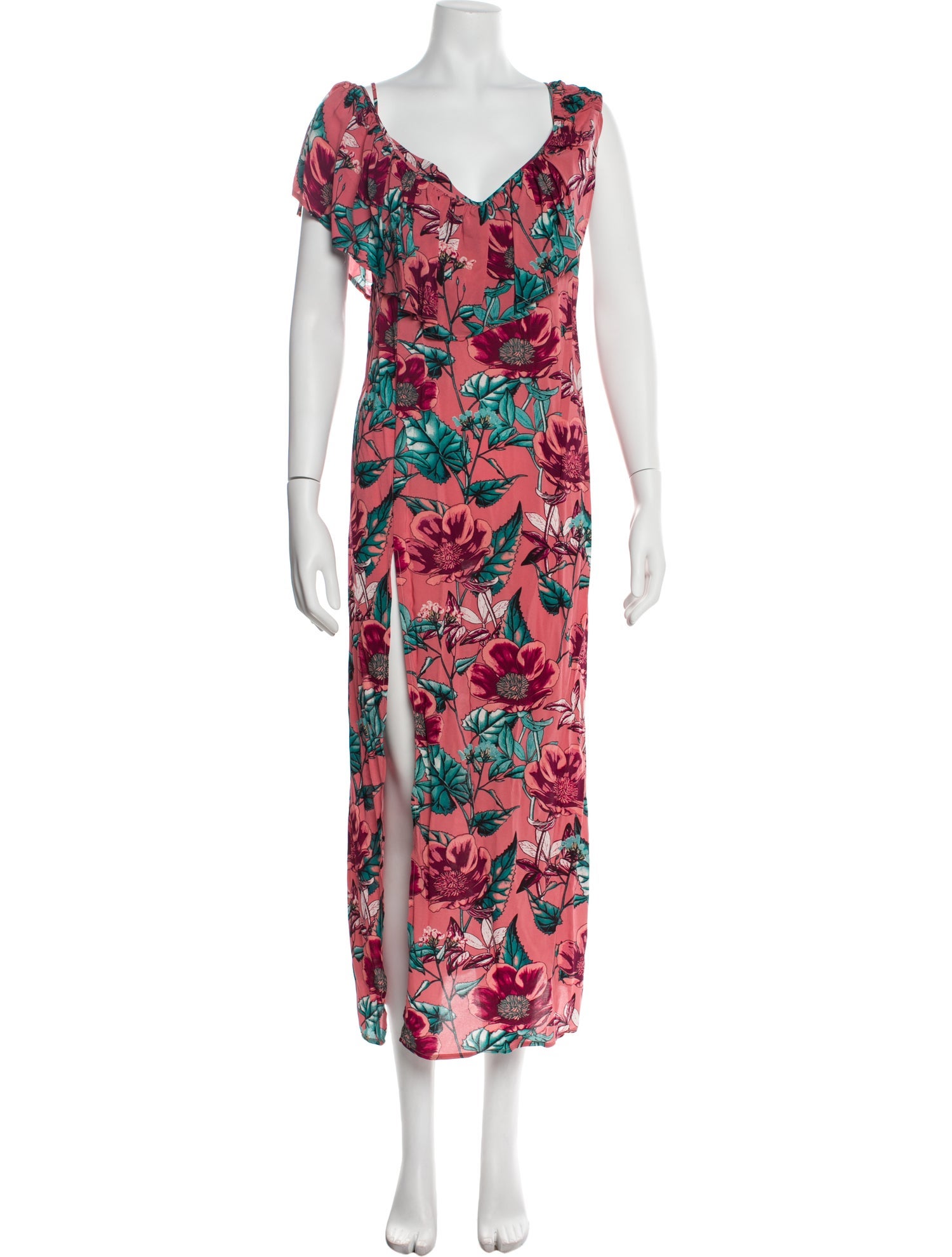 For Love & Lemons Floral Print Long Dress