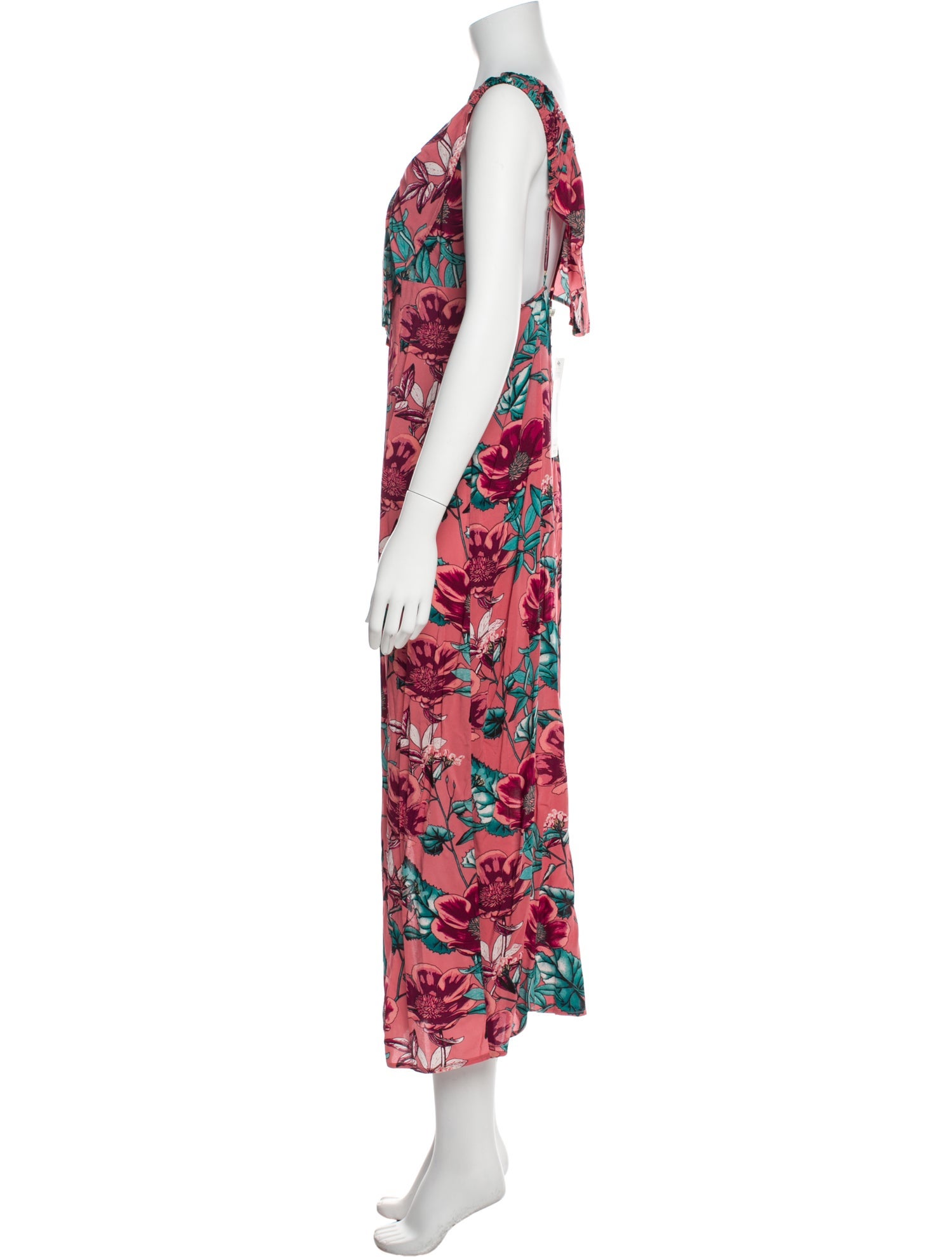 For Love & Lemons Floral Print Long Dress