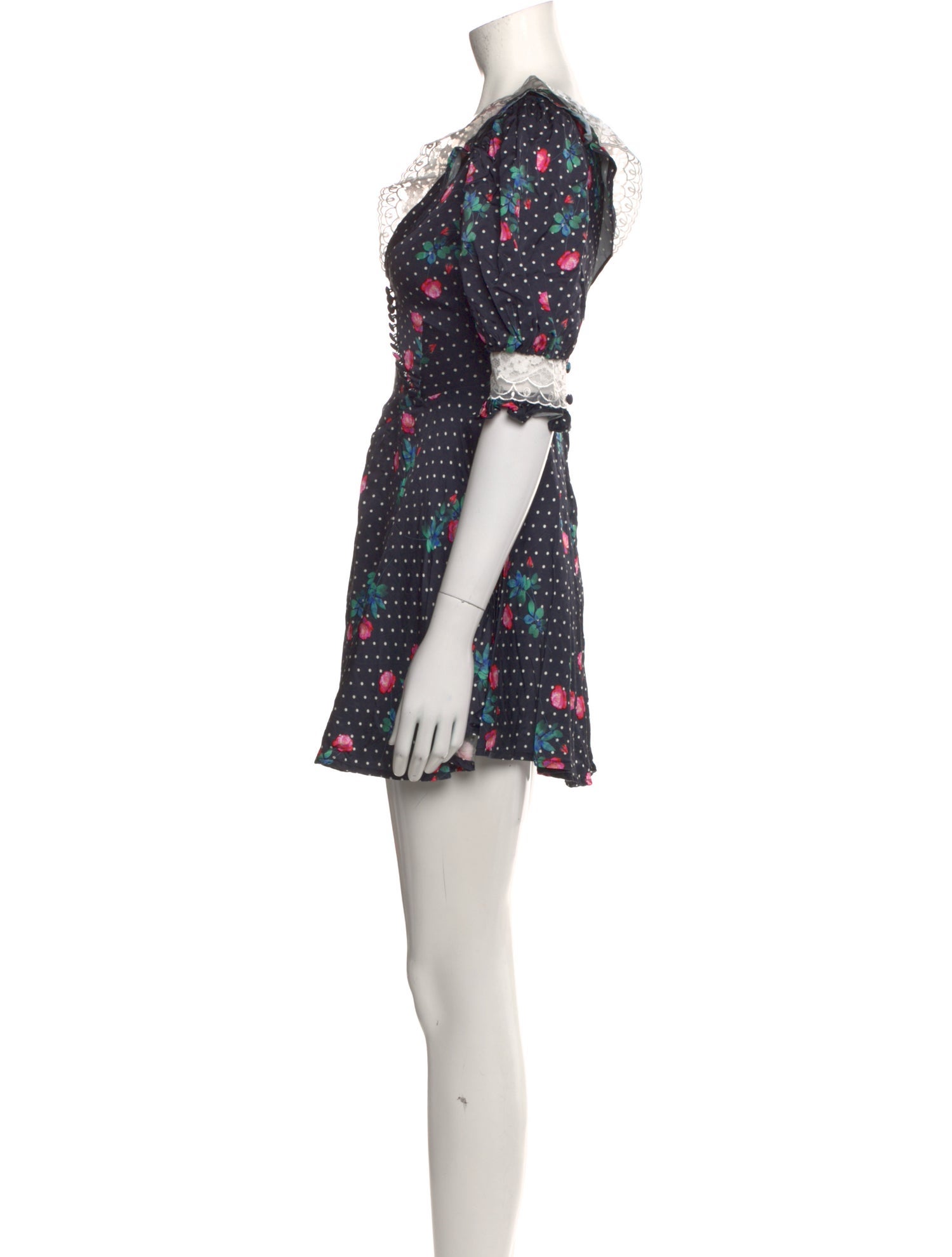 For Love & Lemons Floral Print Mini Dress