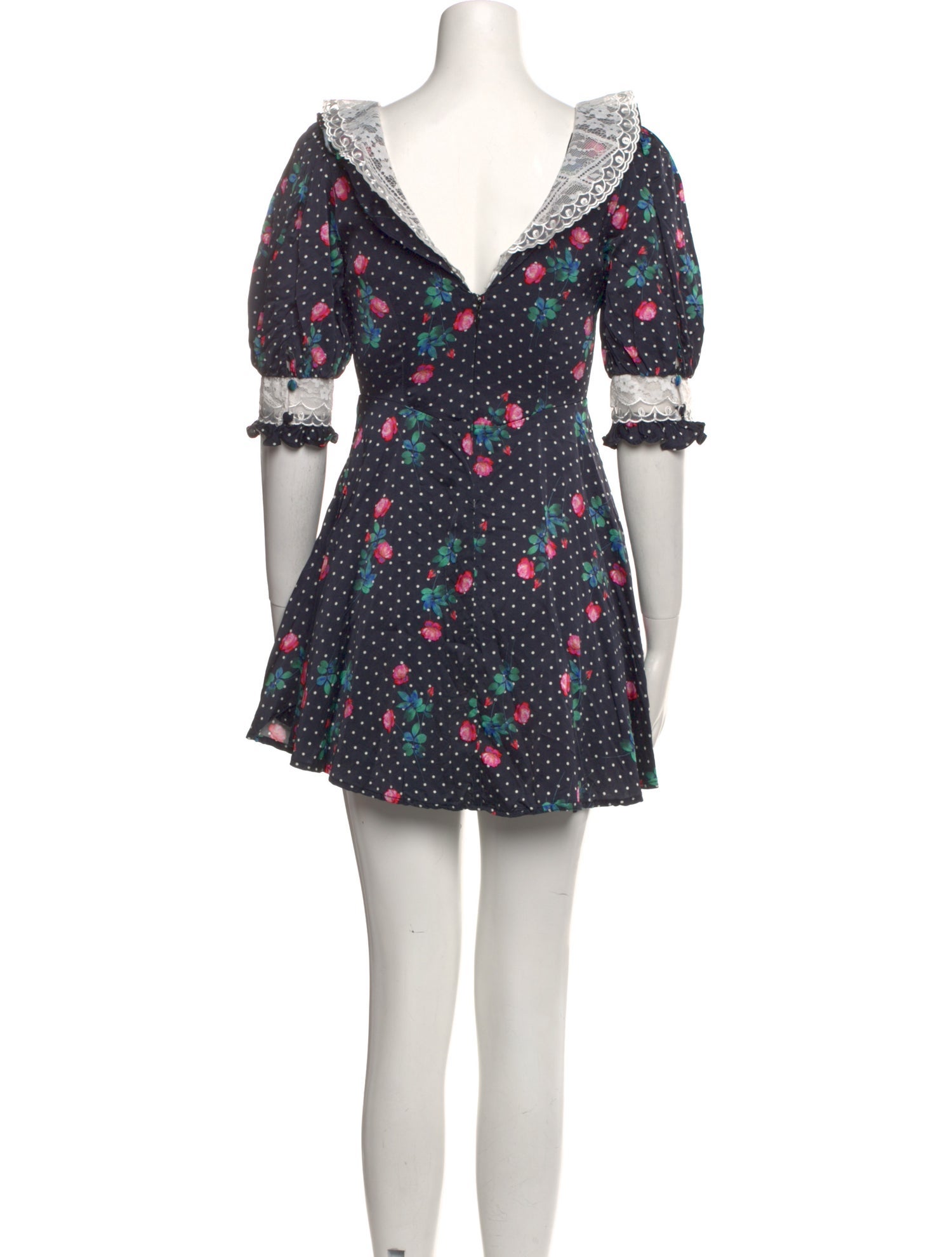 For Love & Lemons Floral Print Mini Dress