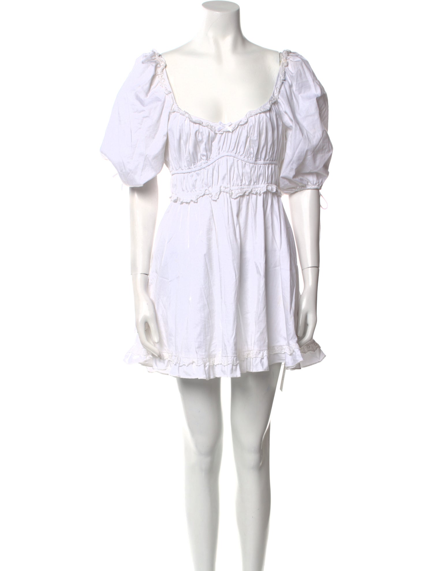 For Love & Lemons Scoop Neck Mini Dress