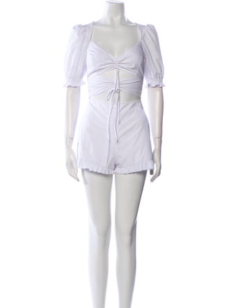 For Love & Lemons Square Neckline Romper