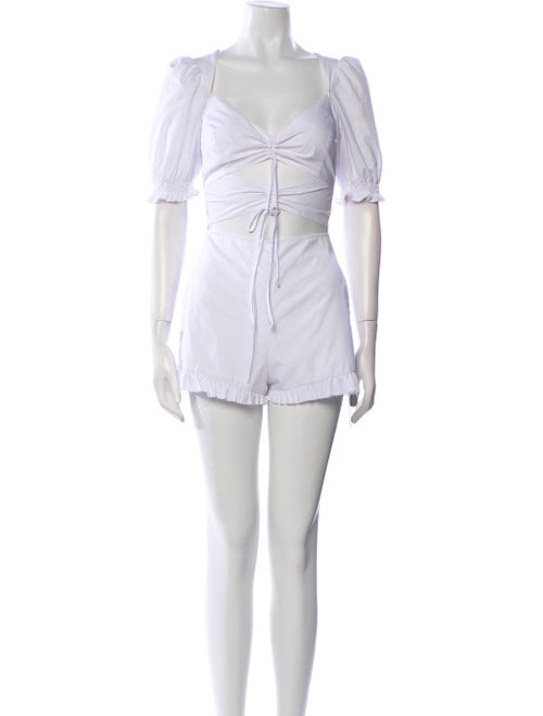 For Love & Lemons Square Neckline Romper